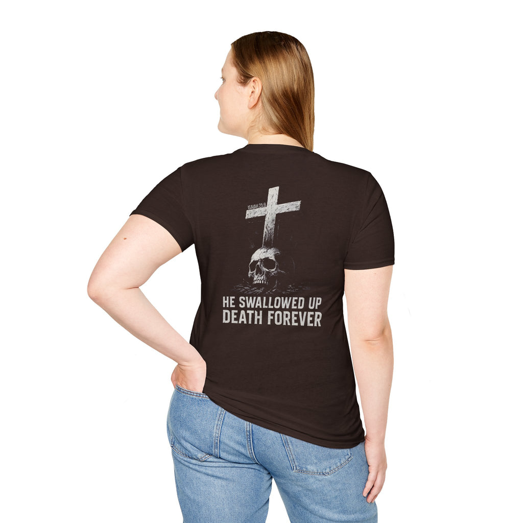 "Swallowed Death" (Light) (Design on Back/Logo on Front)