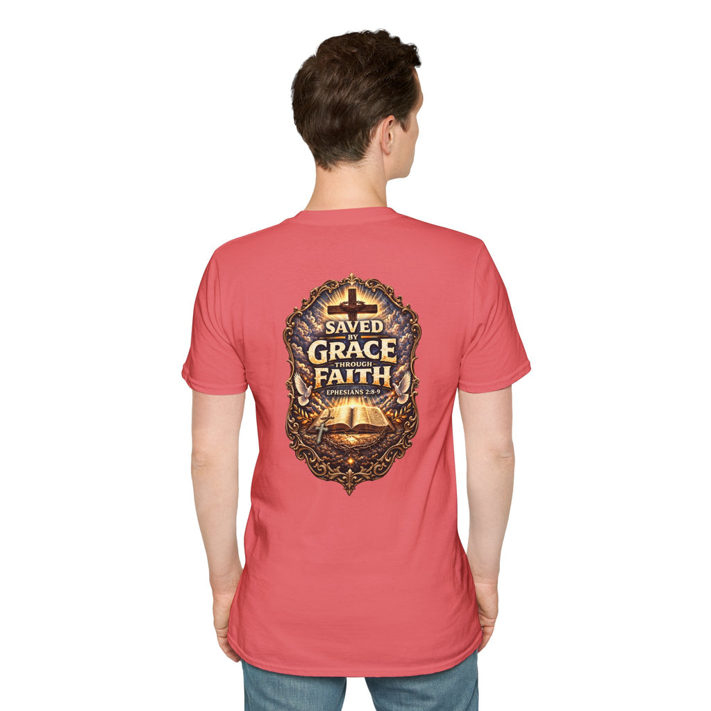 "Saved by Grace" (Alt Design) (Design on Back/Logo on Front)