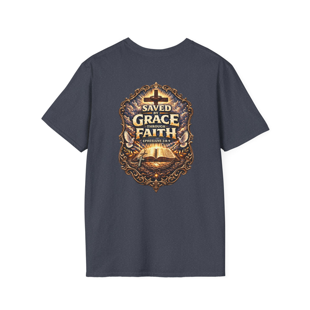 "Saved by Grace" (Alt Design) (Design on Back/Logo on Front)