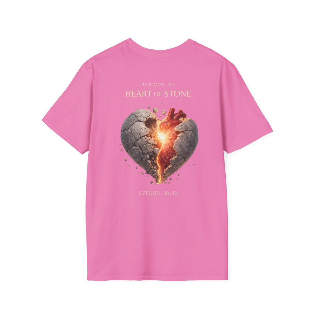 Ezekiel 36:26 - "Heart of Flesh" (Ladies) (Design on Back/Logo on Front)