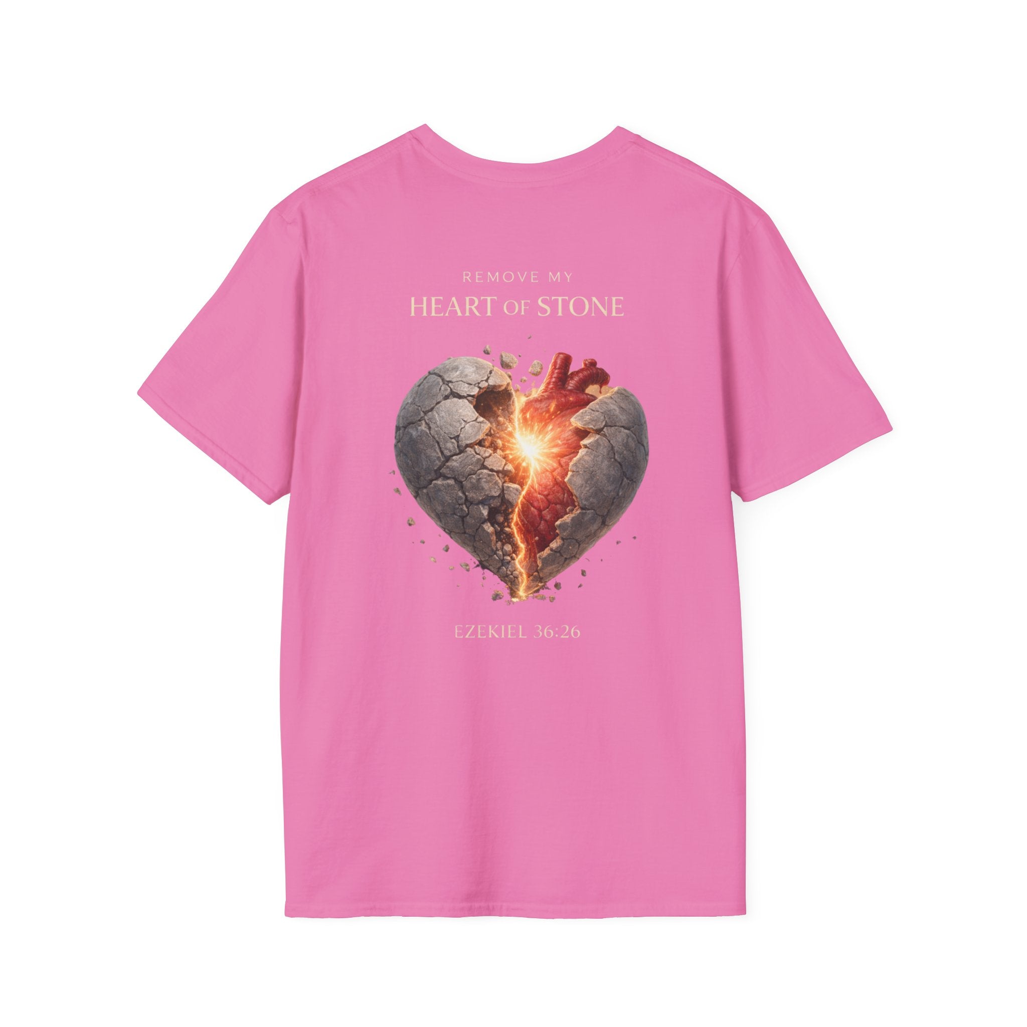 Ezekiel 36:26 - "Heart of Flesh" (Ladies) (Design on Back/Logo on Front)