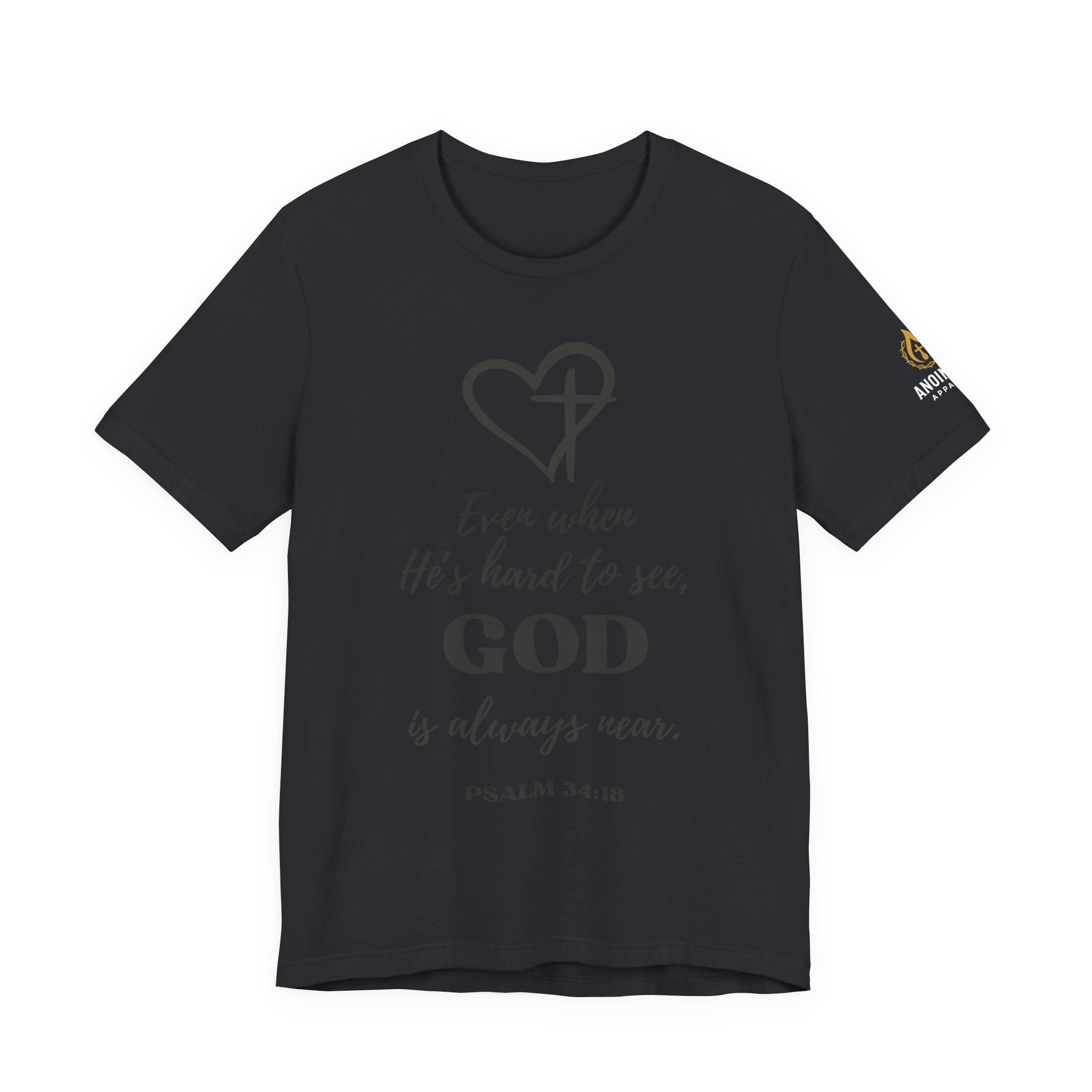 "God is Near" (Ladies) (Design on Front/Logo on Sleeve)