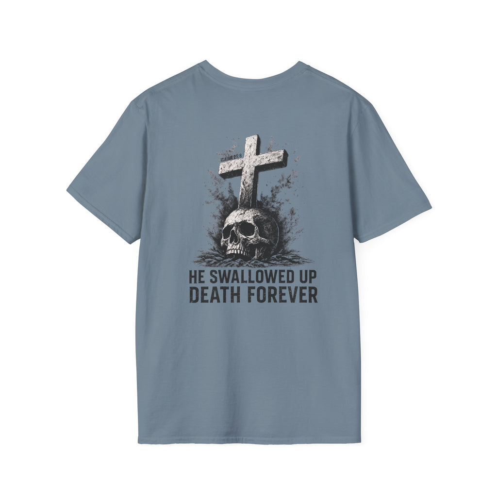 "Swallowed Death" (Dark) (Design on Back/Logo on Front)