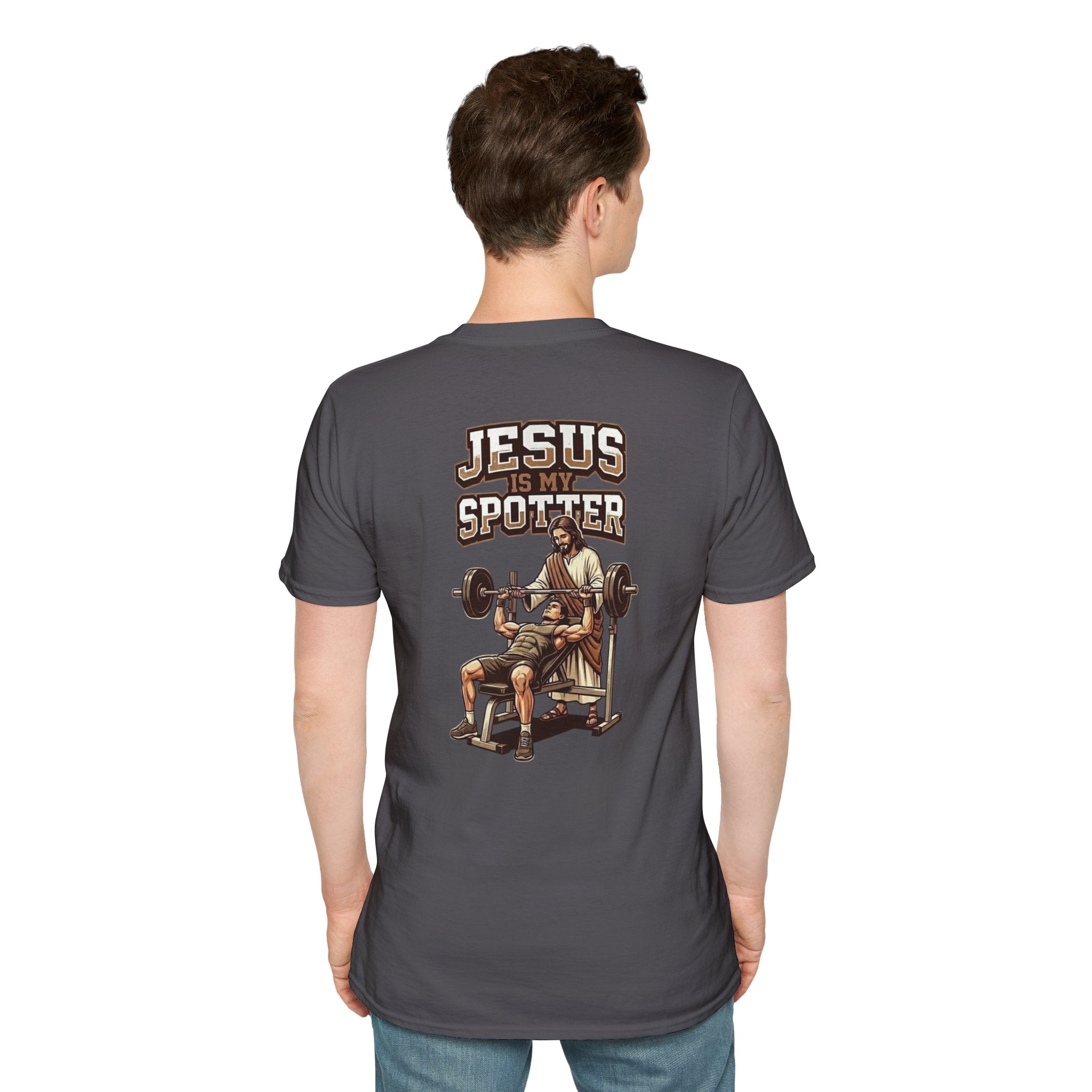 "Jesus Is My Spotter" (Design on Back/Logo on Front)