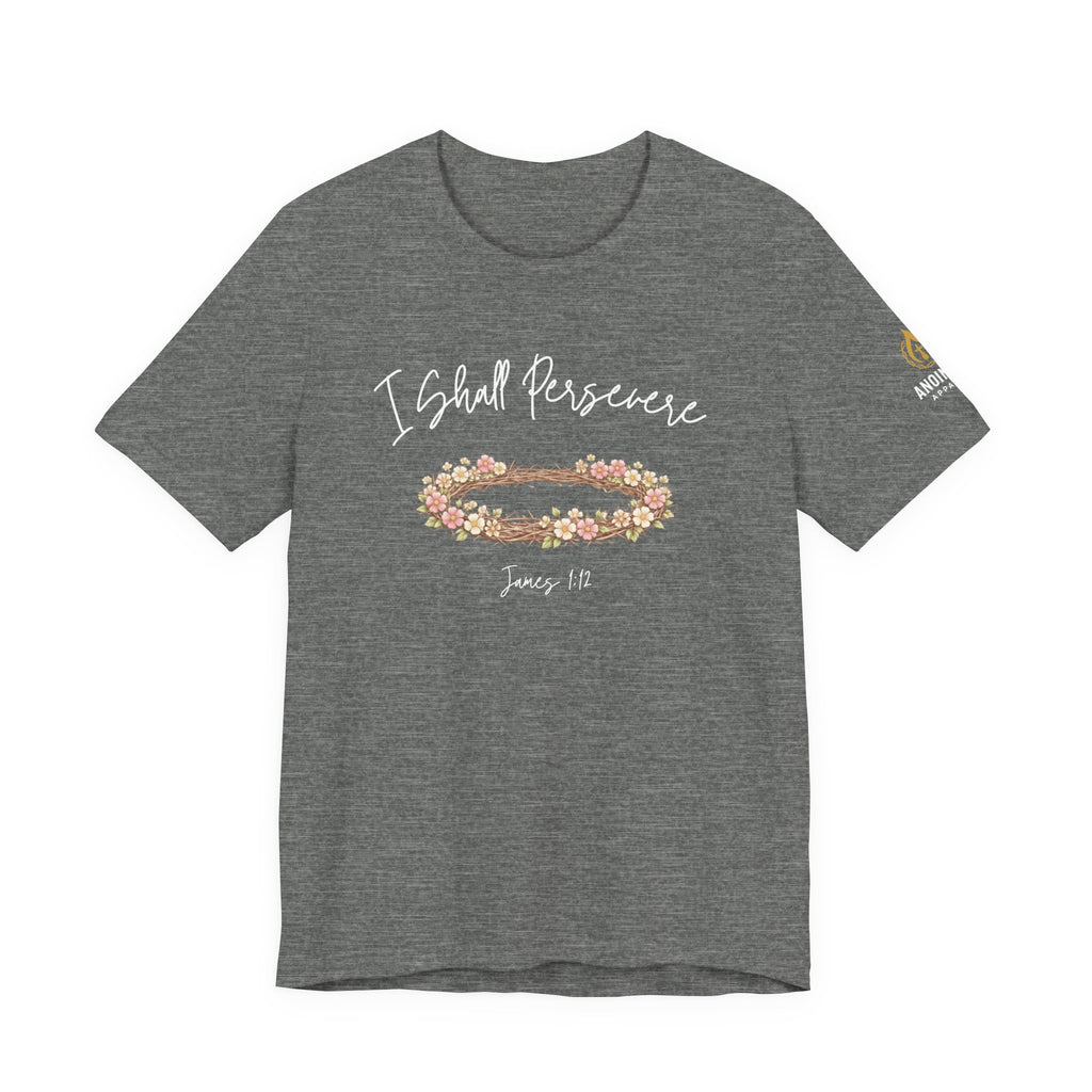 James 1:12 - "Crown of Life" (Ladies) (Design on Front/Logo on Sleeve)