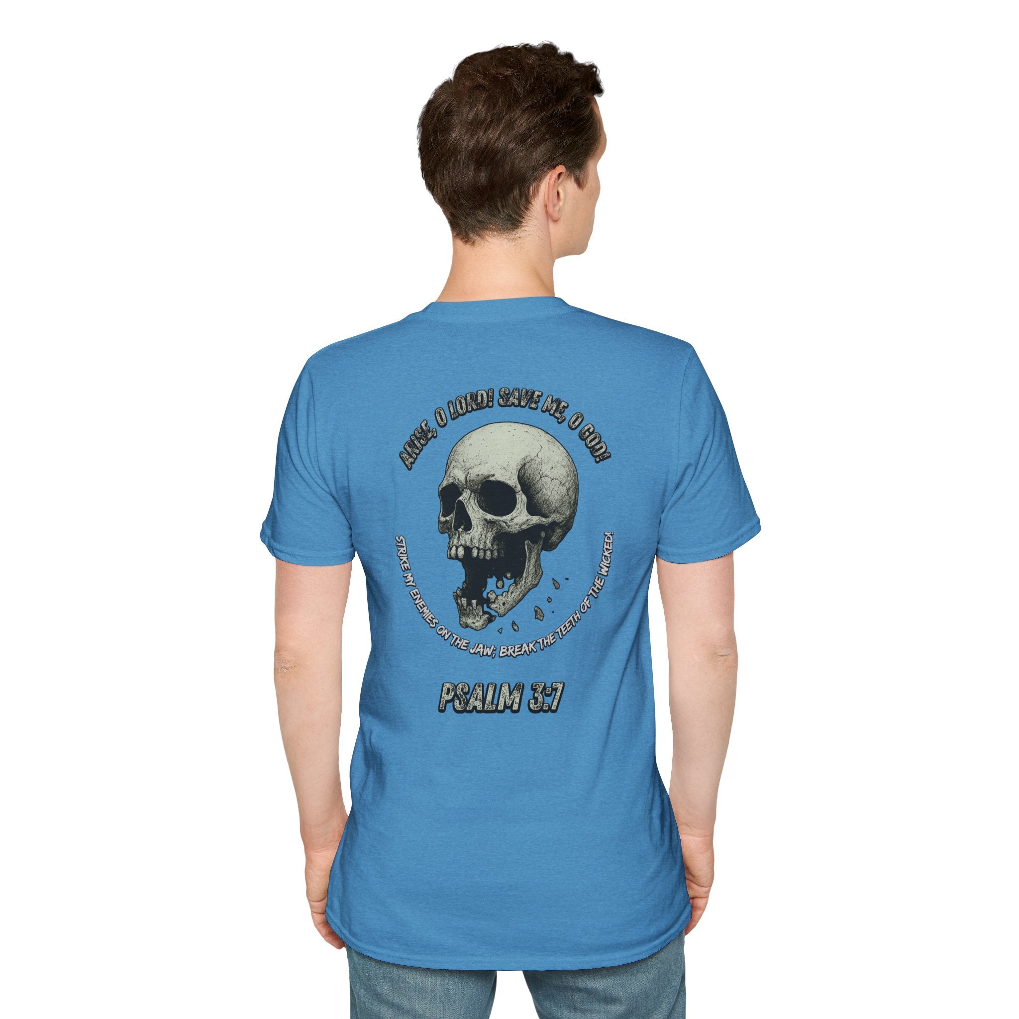 Psalm 3:7 - "Arise, O LORD!" (Monochrome) (Design on Back/Logo on Front)