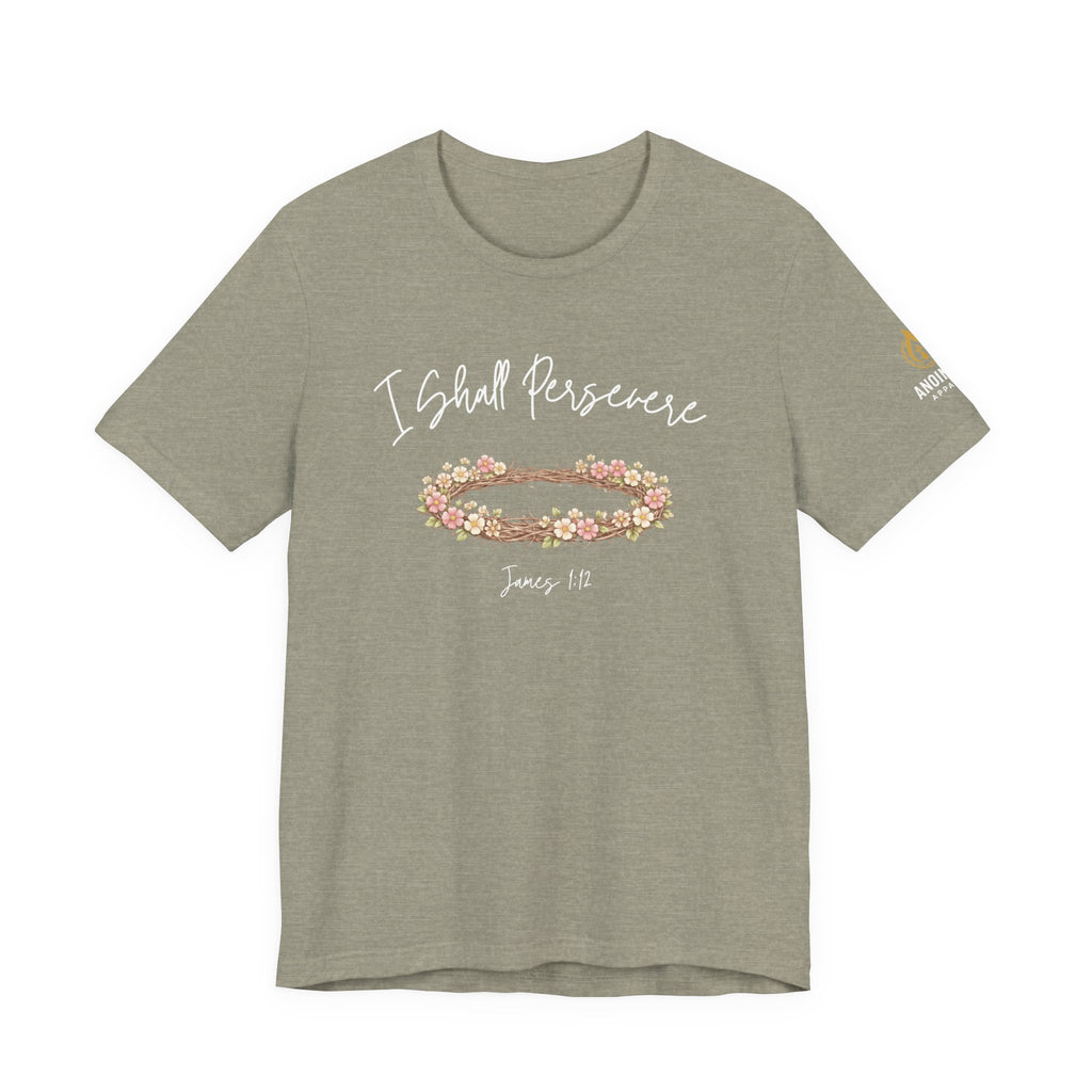 James 1:12 - "Crown of Life" (Ladies) (Design on Front/Logo on Sleeve)