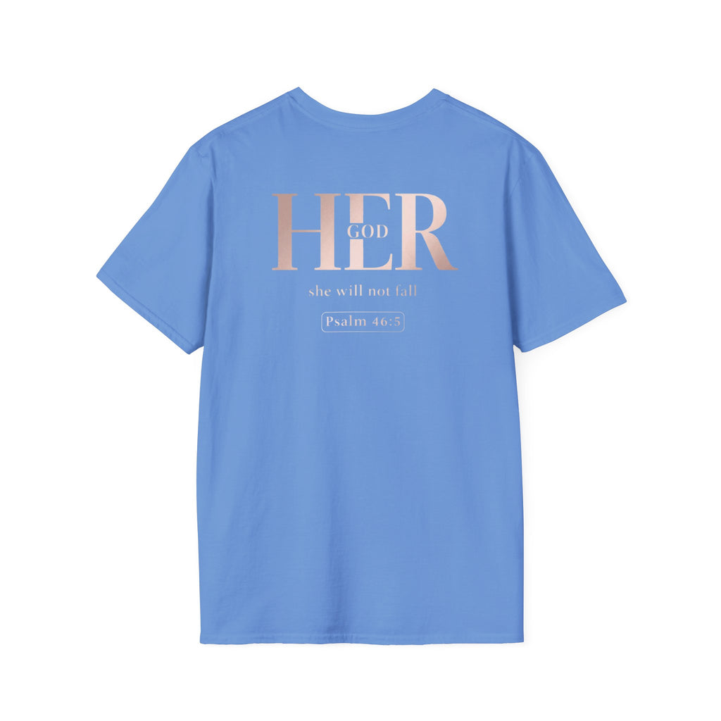 Psalm 46:5 - "God is Within Her" (Ladies) (Design on Back/Logo on Front)