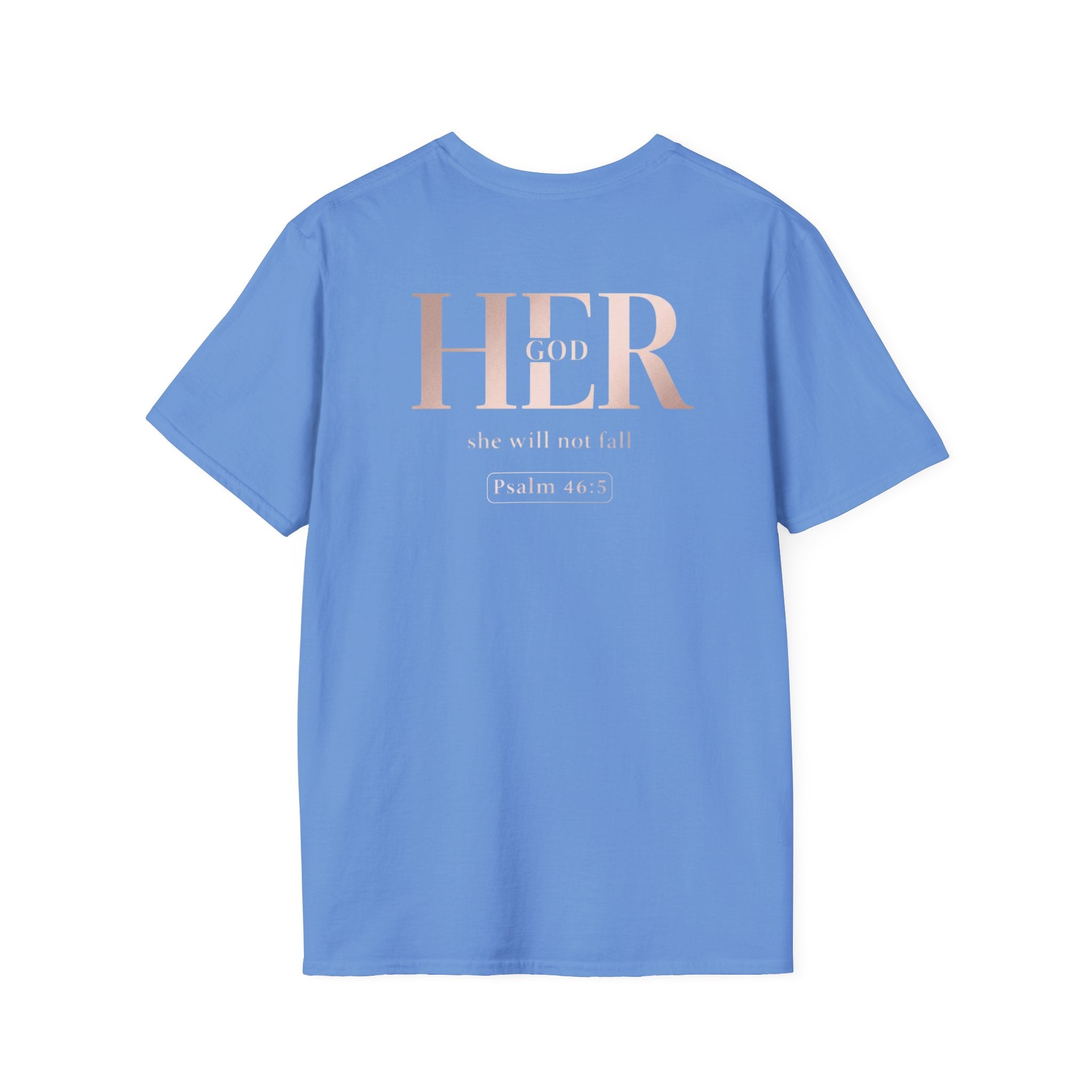 Psalm 46:5 - "God is Within Her" (Ladies) (Design on Back/Logo on Front)