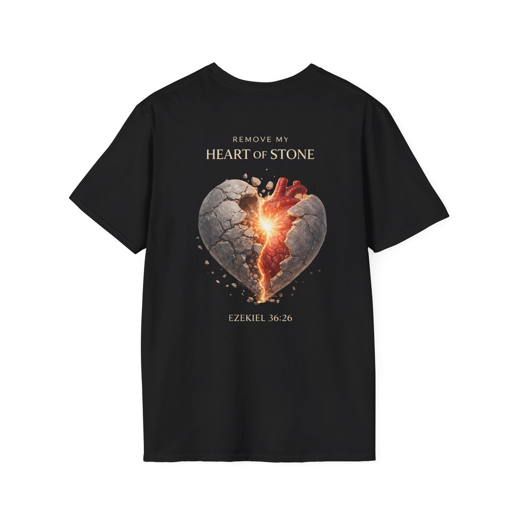Ezekiel 36:26 - "Heart of Flesh" (Ladies) (Design on Back/Logo on Front)