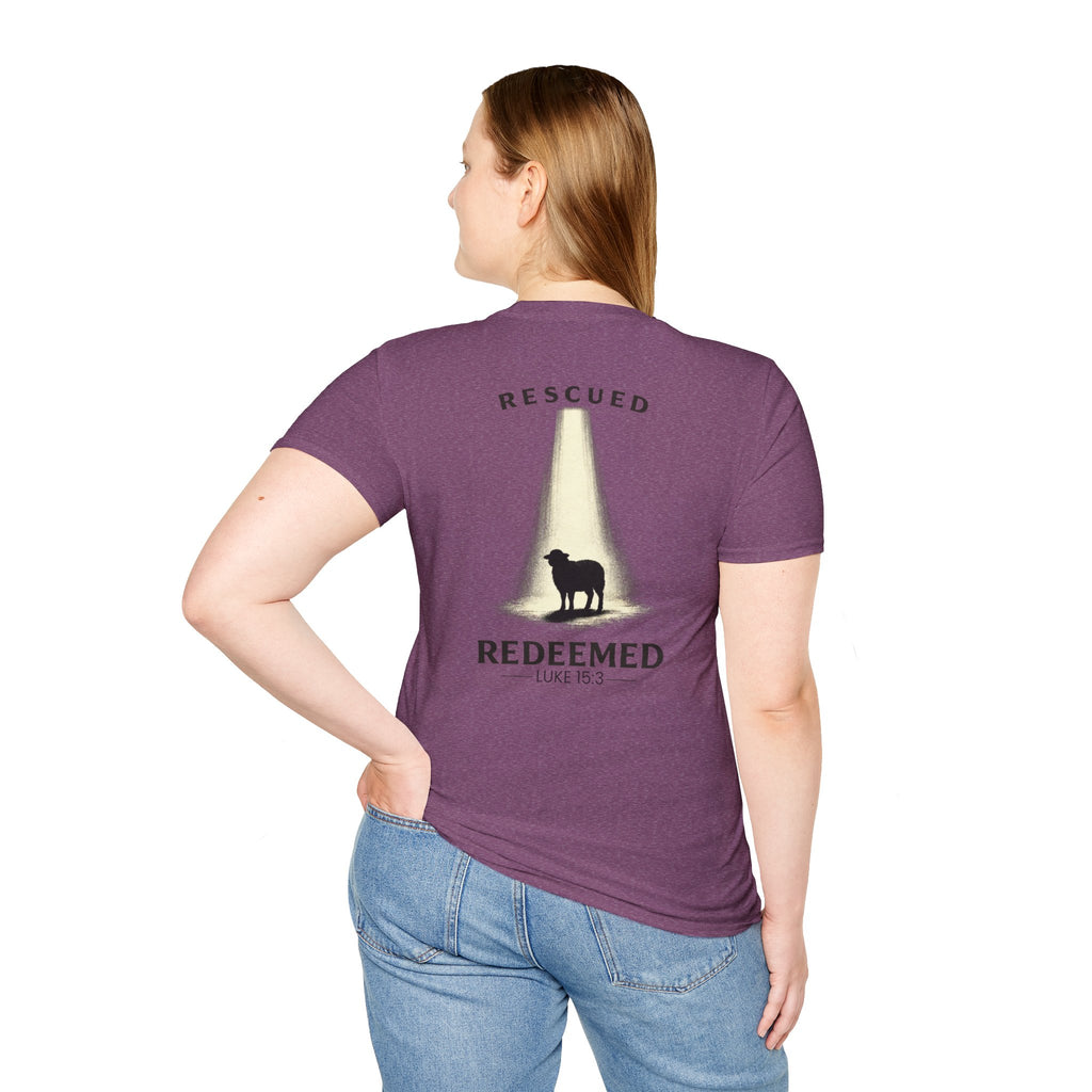 "Rescued and Redeemed" - Black Sheep Edition (Design on Back/Logo on Front)