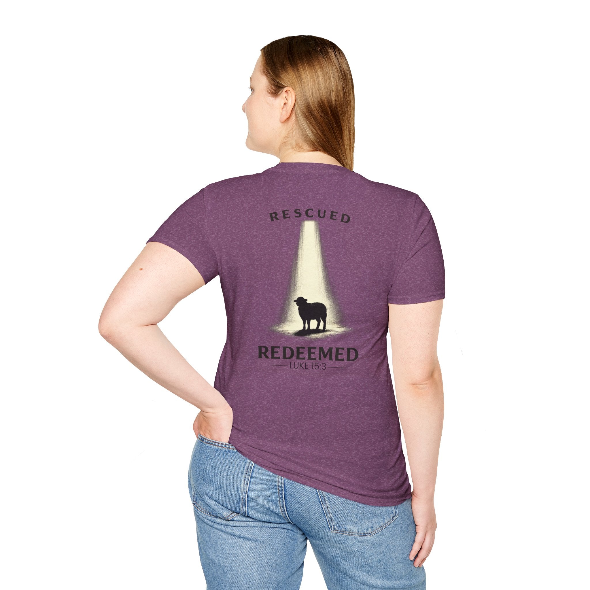 "Rescued and Redeemed" - Black Sheep Edition (Design on Back/Logo on Front)