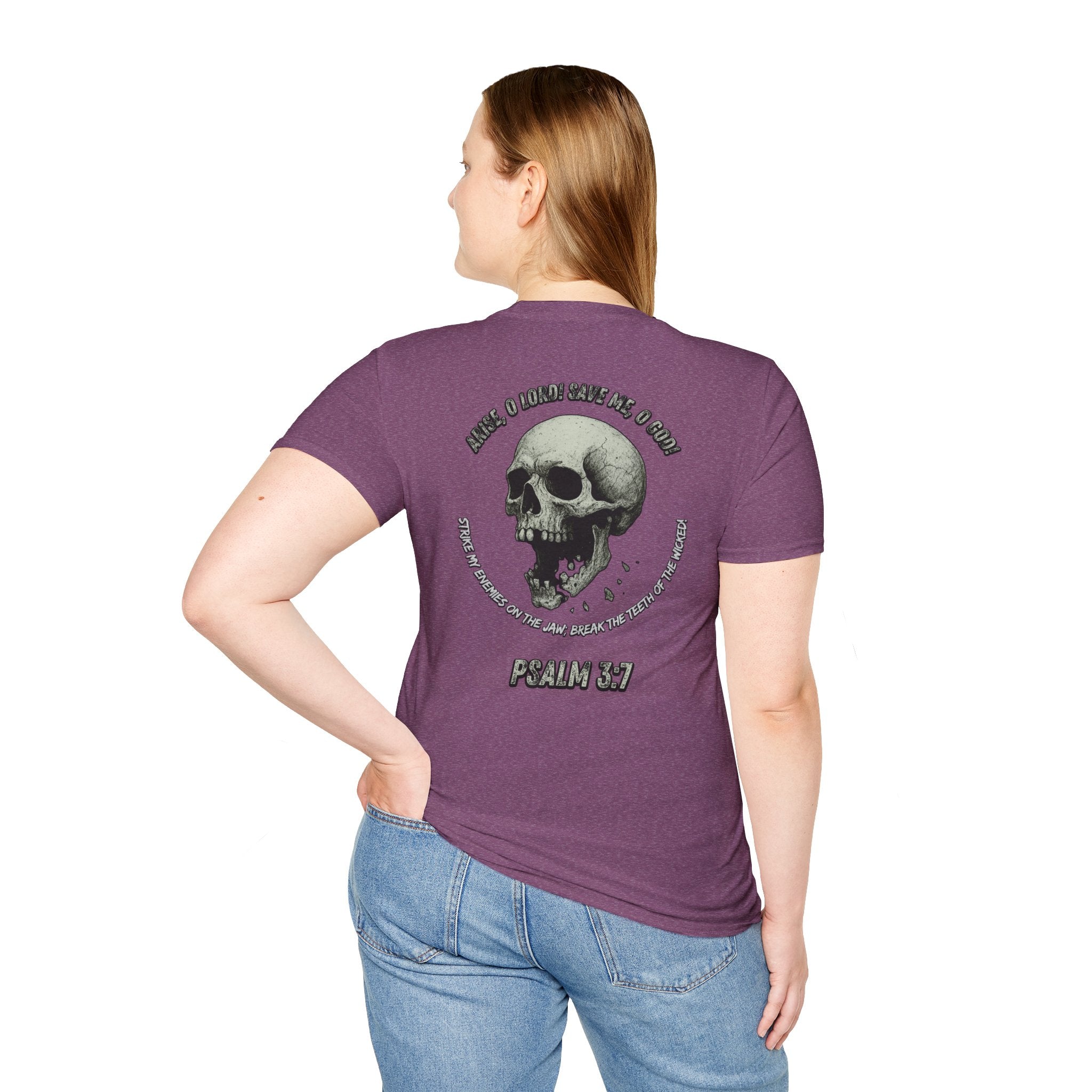 Psalm 3:7 - "Arise, O LORD!" (Monochrome) (Design on Back/Logo on Front)