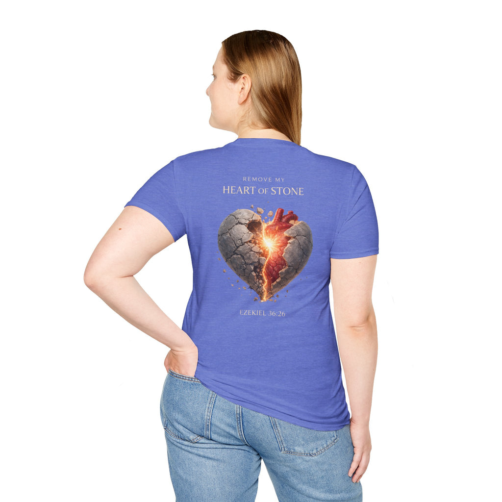 Ezekiel 36:26 - "Heart of Flesh" (Ladies) (Design on Back/Logo on Front)
