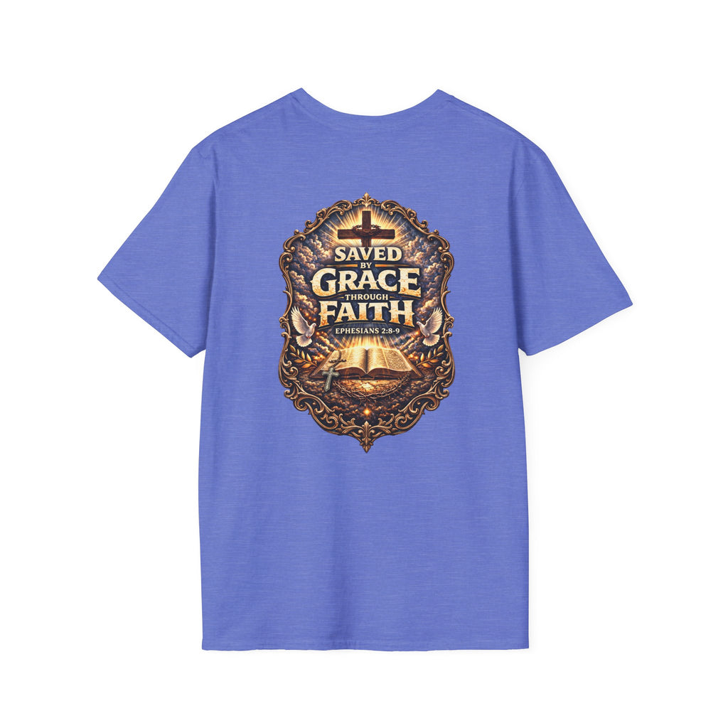 "Saved by Grace" (Alt Design) (Design on Back/Logo on Front)