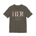 Psalm 46:5 - "God is Within Her" (Ladies) (Design on Front/Logo on Sleeve)