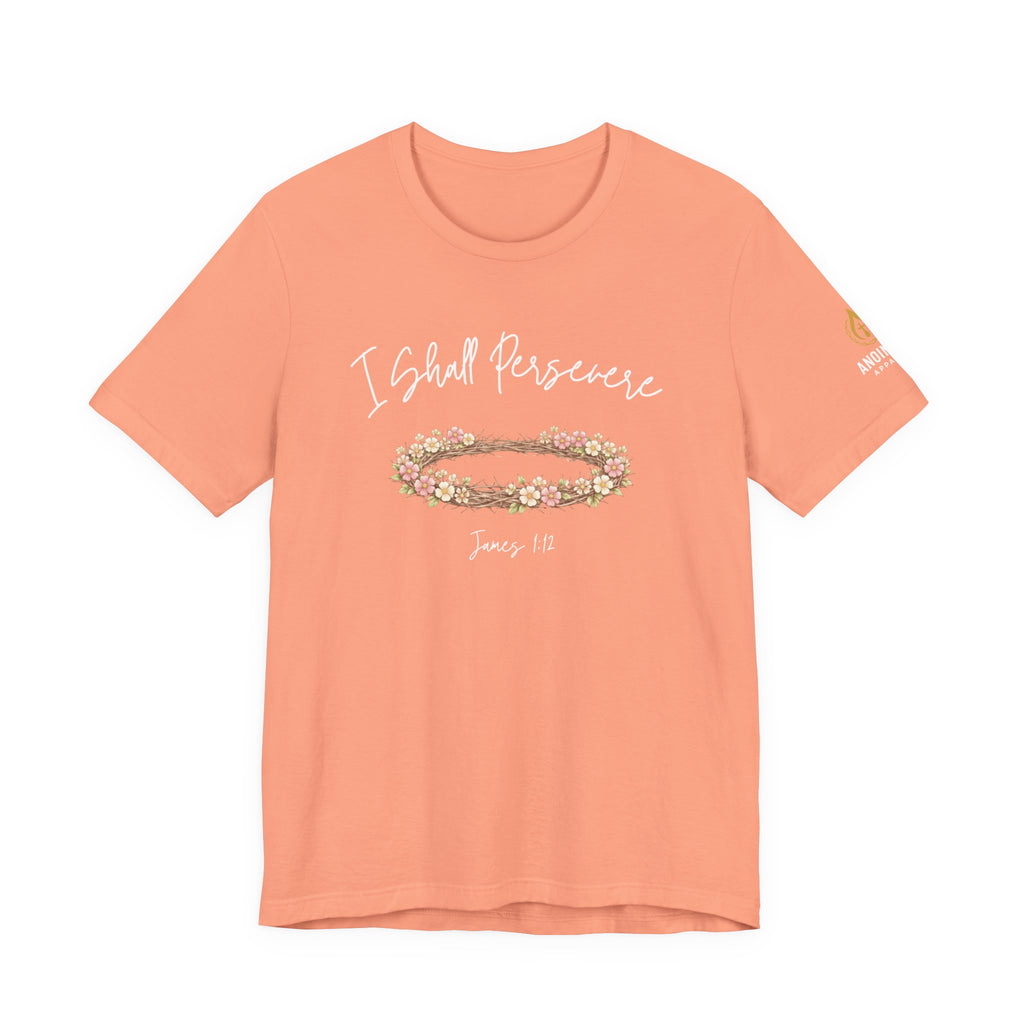 James 1:12 - "Crown of Life" (Ladies) (Design on Front/Logo on Sleeve)