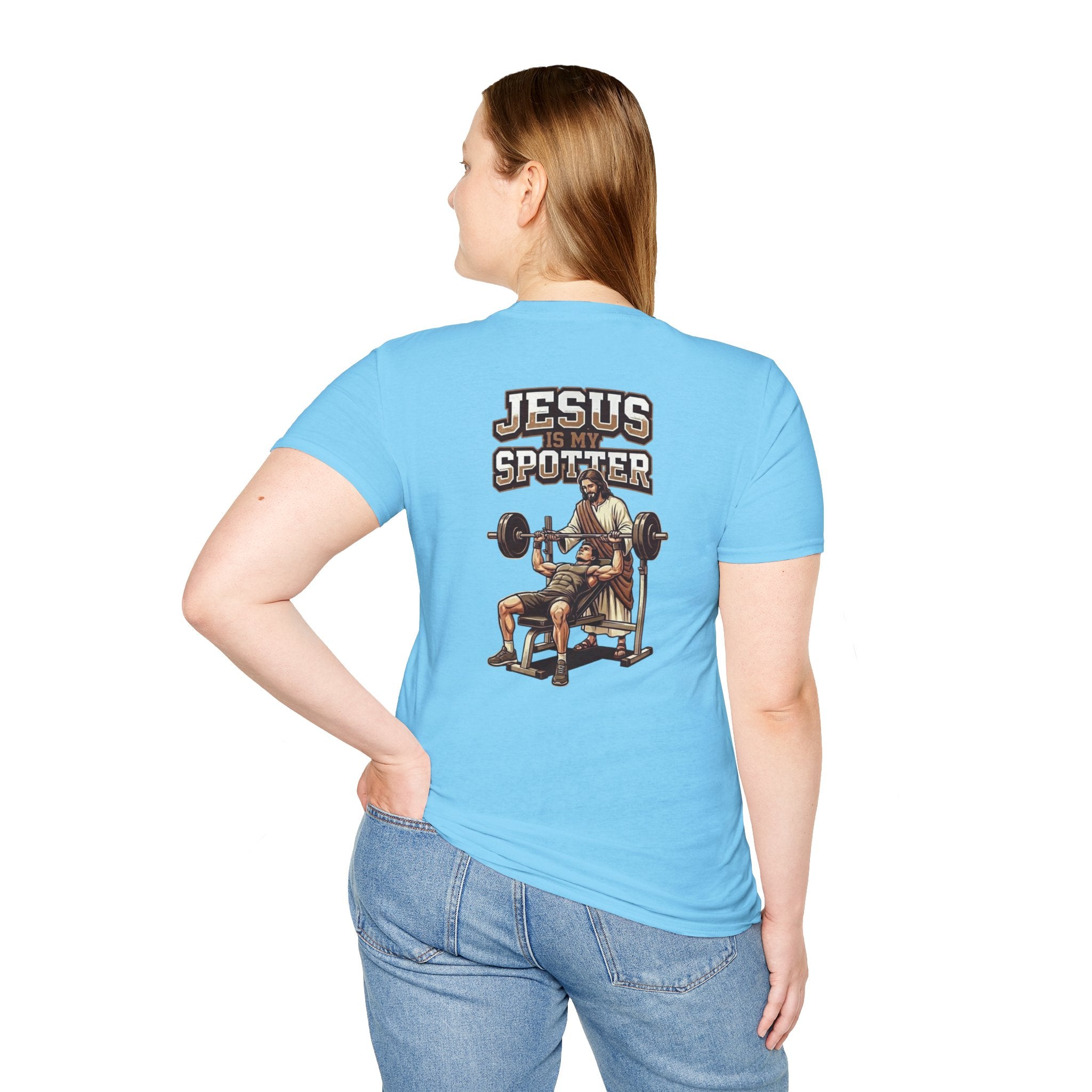 "Jesus Is My Spotter" (Design on Back/Logo on Front)