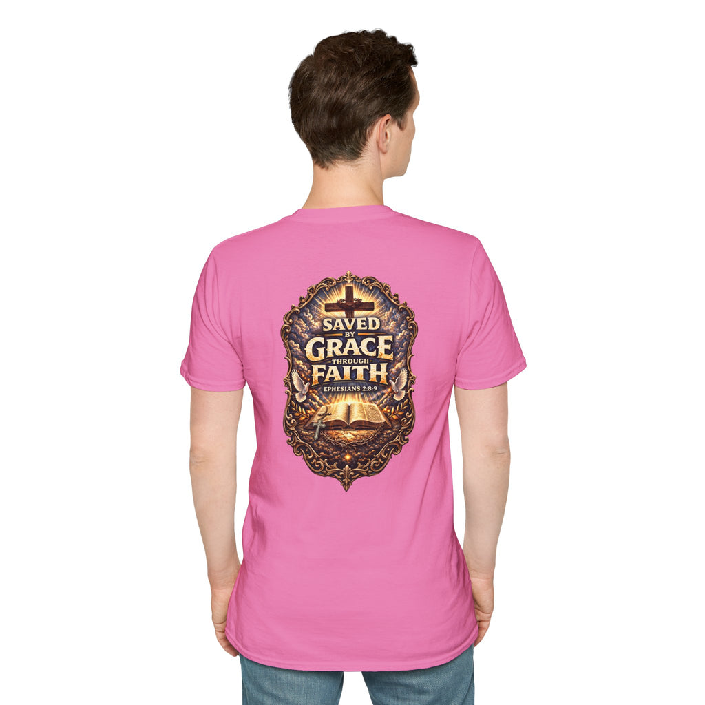 "Saved by Grace" (Alt Design) (Design on Back/Logo on Front)