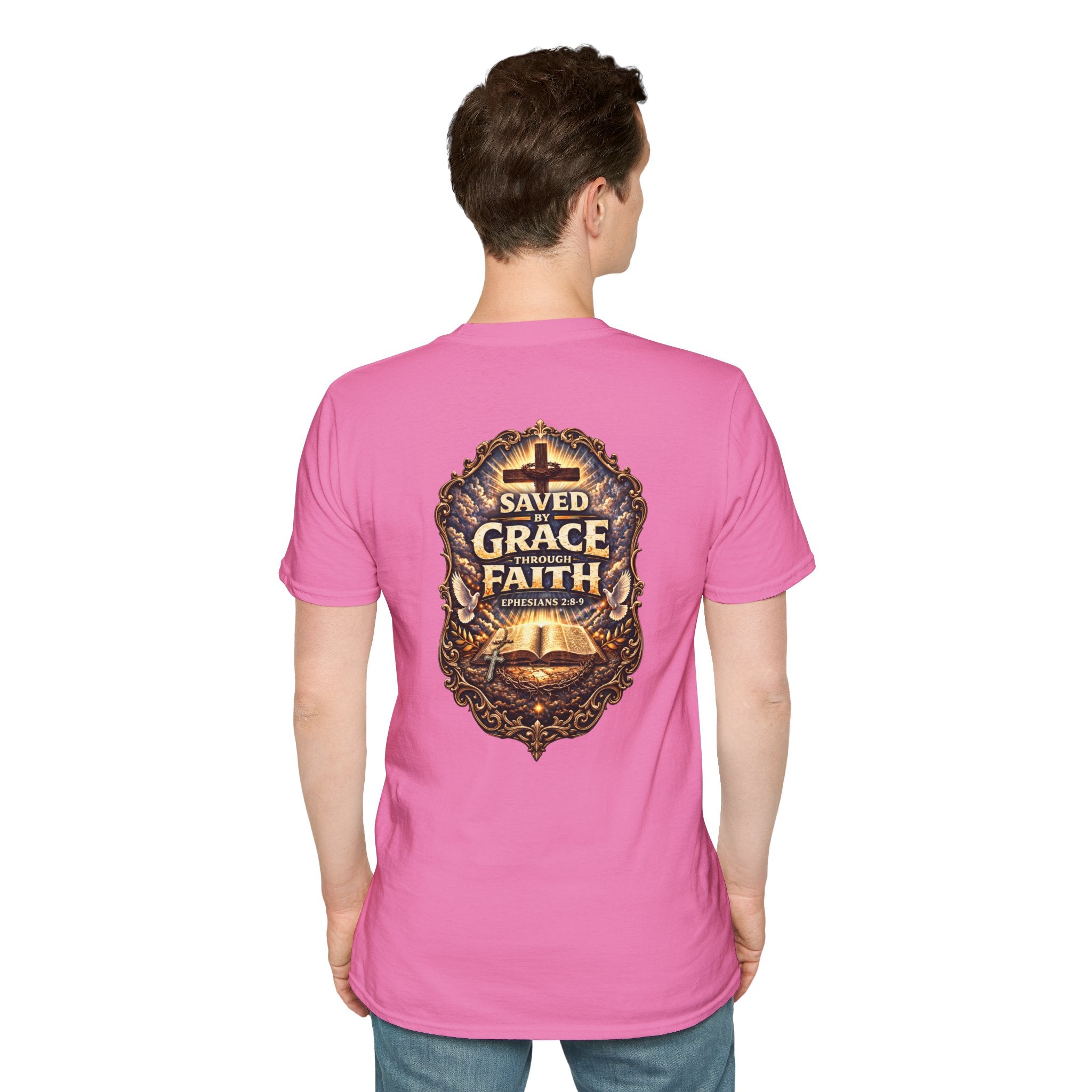 "Saved by Grace" (Alt Design) (Design on Back/Logo on Front)