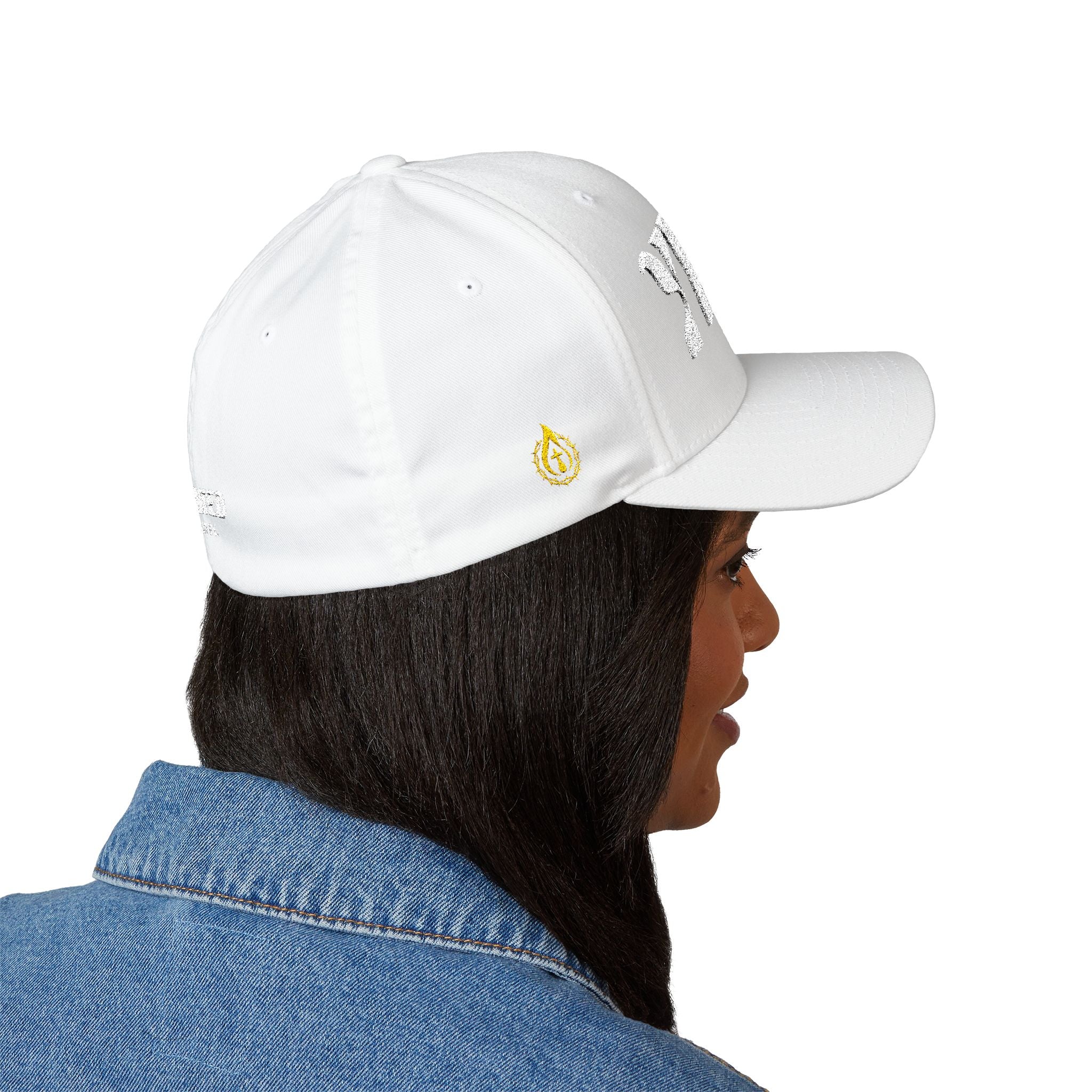 Signature Series "YHWH" FlexFit Closed-Back (White) (Triple Embroidered)