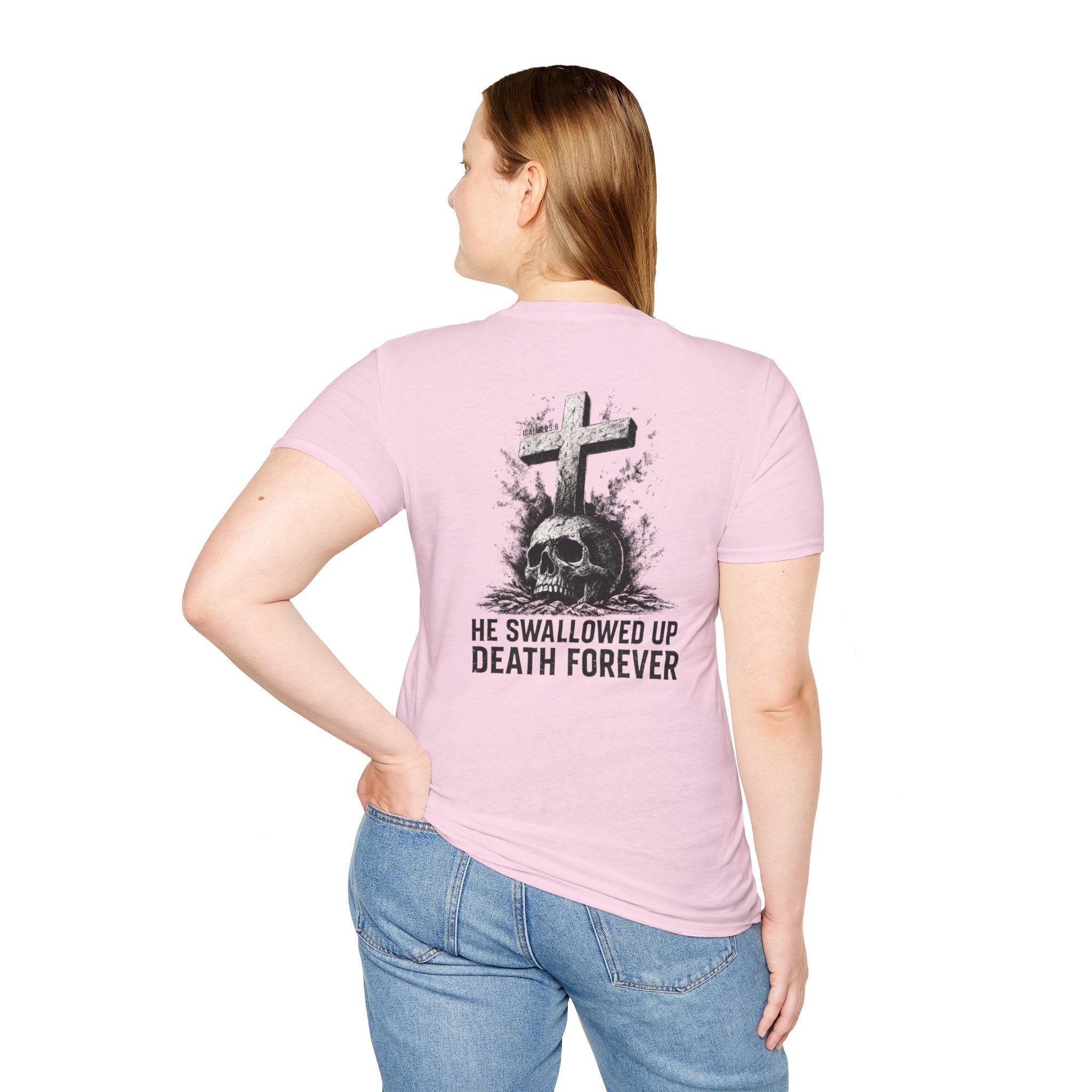 "Swallowed Death" (Dark) (Design on Back/Logo on Front)