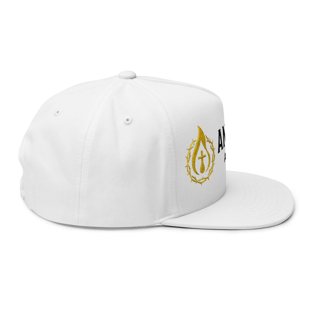 Flat Bill Snapback (Black/No Outline)