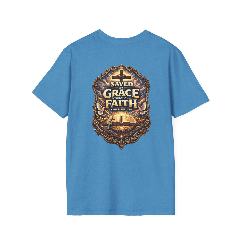 "Saved by Grace" (Alt Design) (Design on Back/Logo on Front)