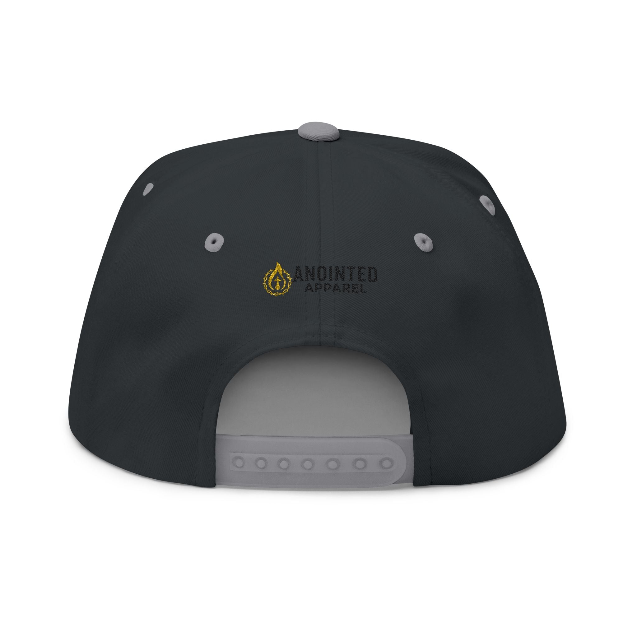 "YHWH" (Black) Flat Bill Snapback (Embroidered Front/Back)