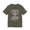 Romans 8:14 - "I Ride With Jesus" (Ladies) (Design on Front/Logo on Sleeve)