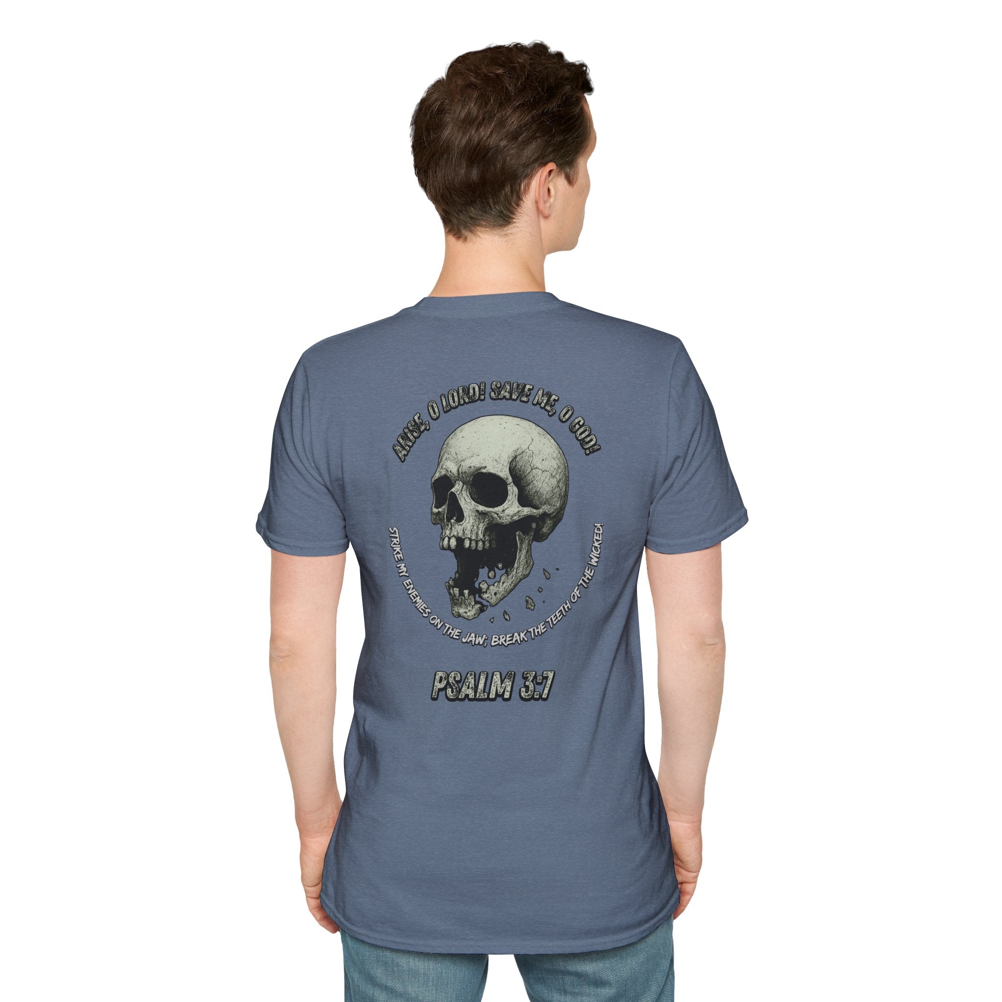 Psalm 3:7 - "Arise, O LORD!" (Monochrome) (Design on Back/Logo on Front)