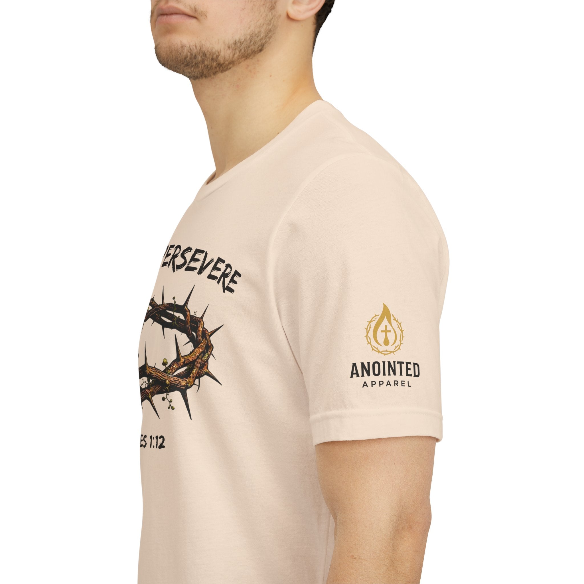 James 1:12 "Crown of Life" (Design on Front/Logo on Sleeve)