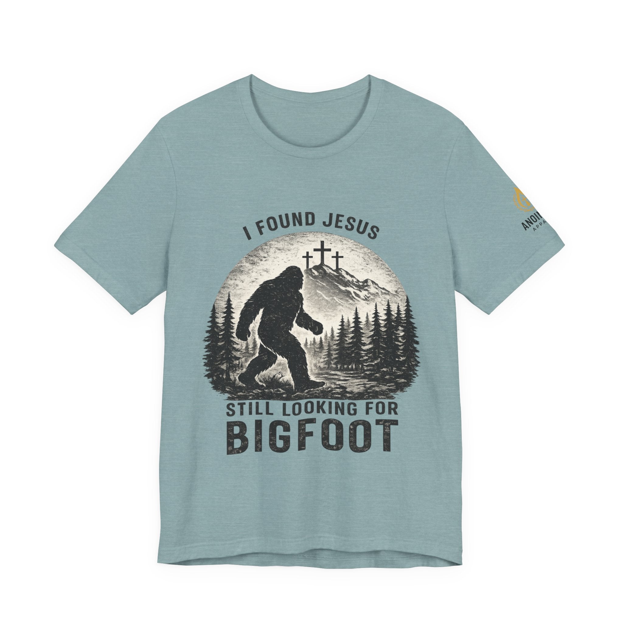 "Jesus and Bigfoot" (Design on Front/Logo on Sleeve)