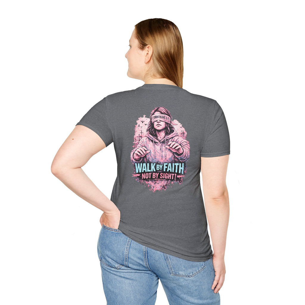 "Walk by Faith" (Ladies) (Design on Back/Logo on Front)