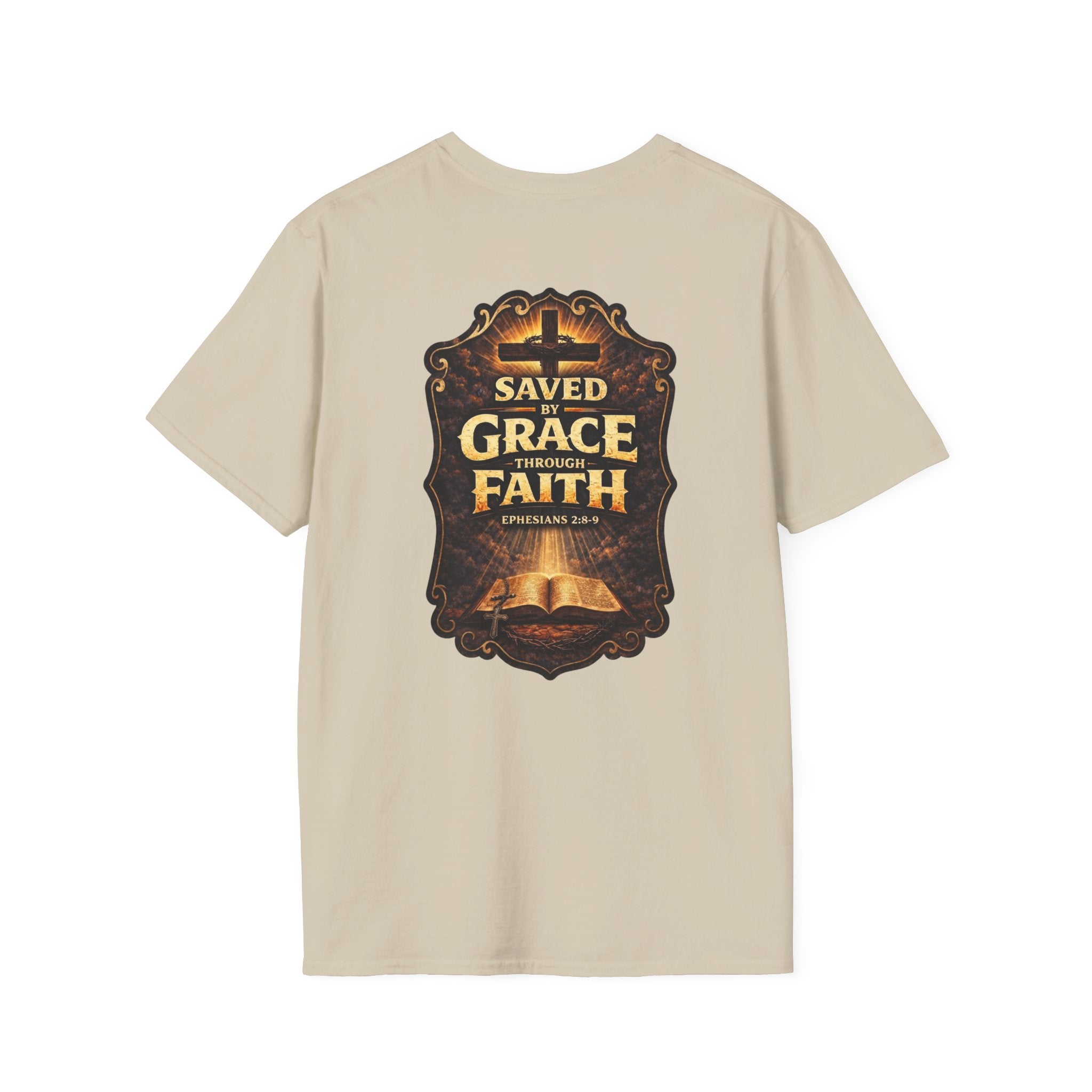 "Saved by Grace" (Design on Back/Logo on Front)