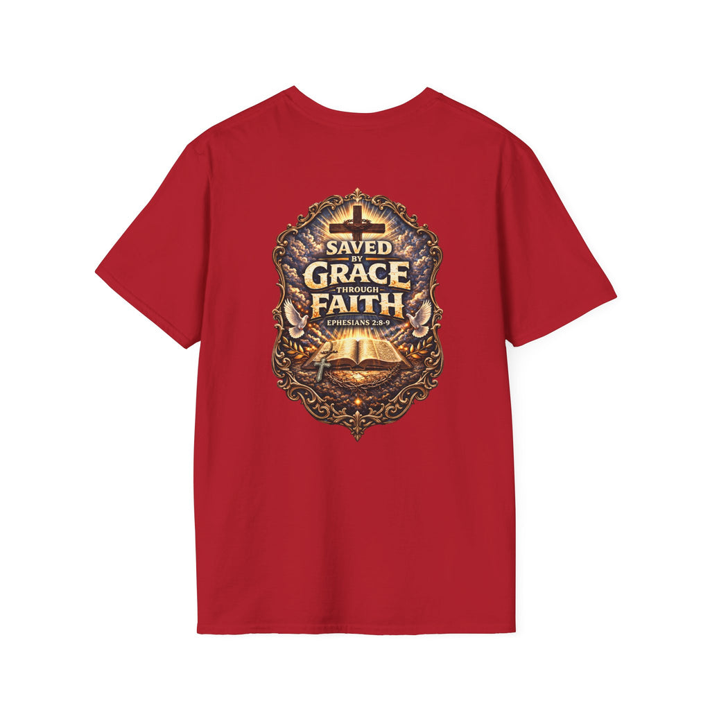 "Saved by Grace" (Alt Design) (Design on Back/Logo on Front)