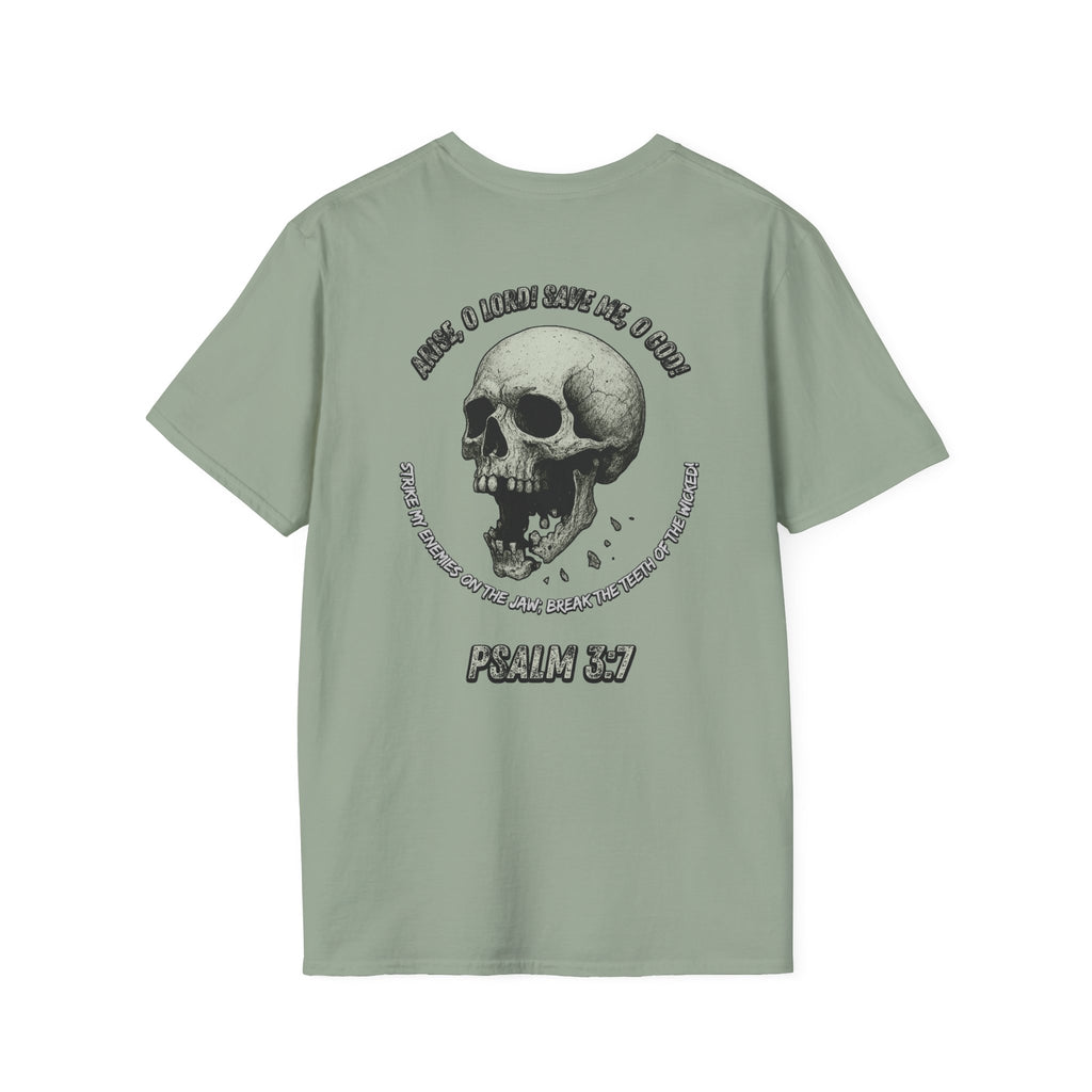 Psalm 3:7 - "Arise, O LORD!" (Monochrome) (Design on Back/Logo on Front)