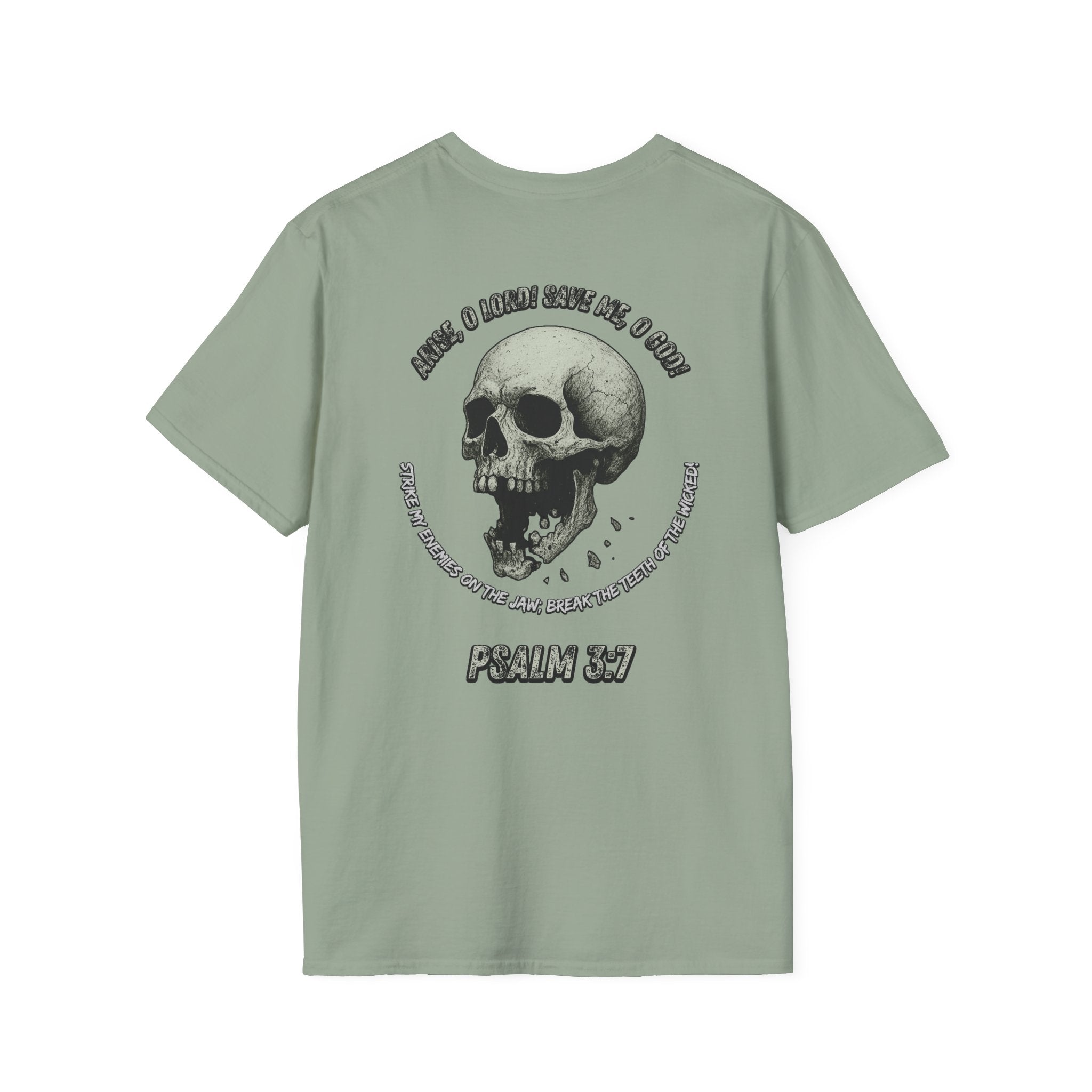 Psalm 3:7 - "Arise, O LORD!" (Monochrome) (Design on Back/Logo on Front)