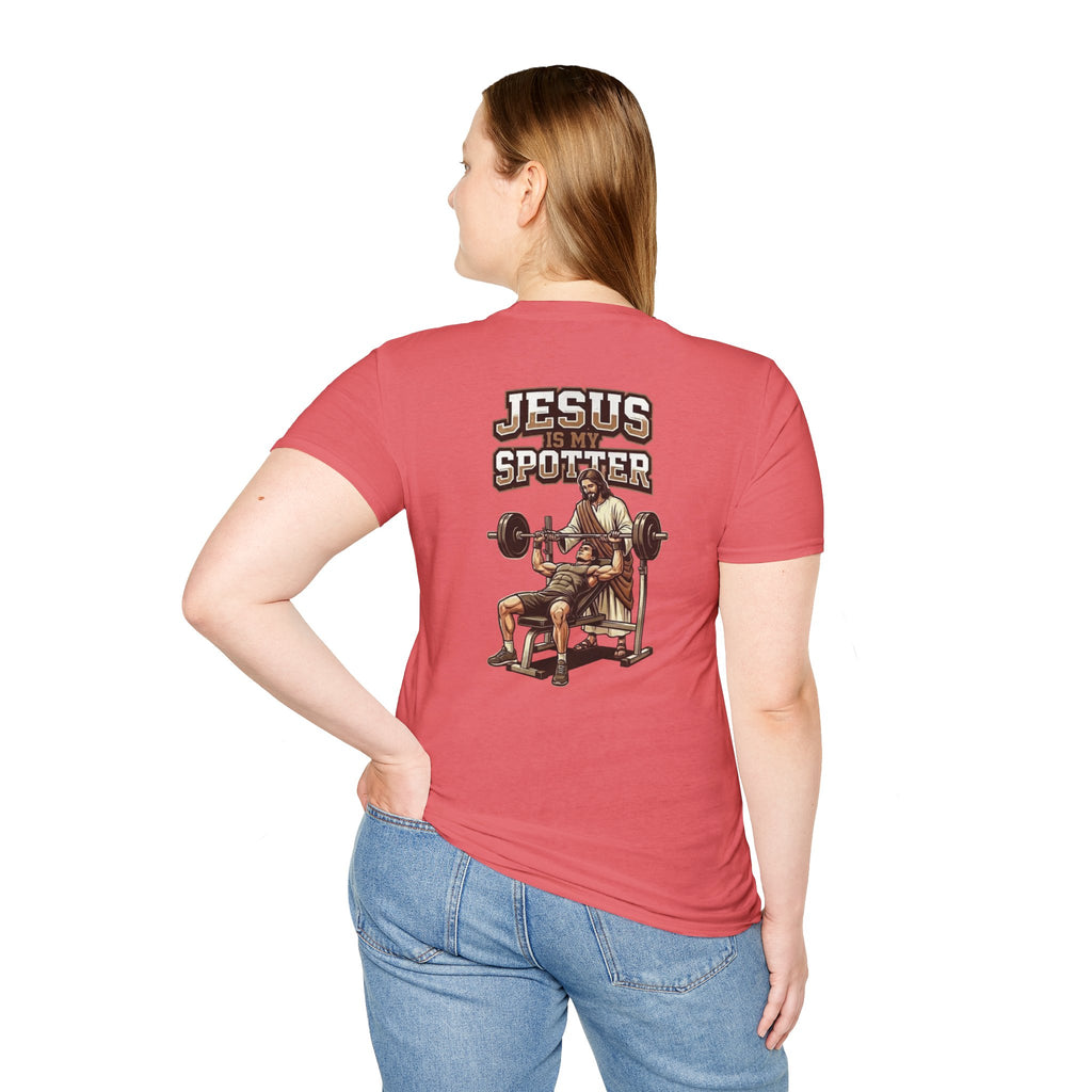 "Jesus Is My Spotter" (Design on Back/Logo on Front)