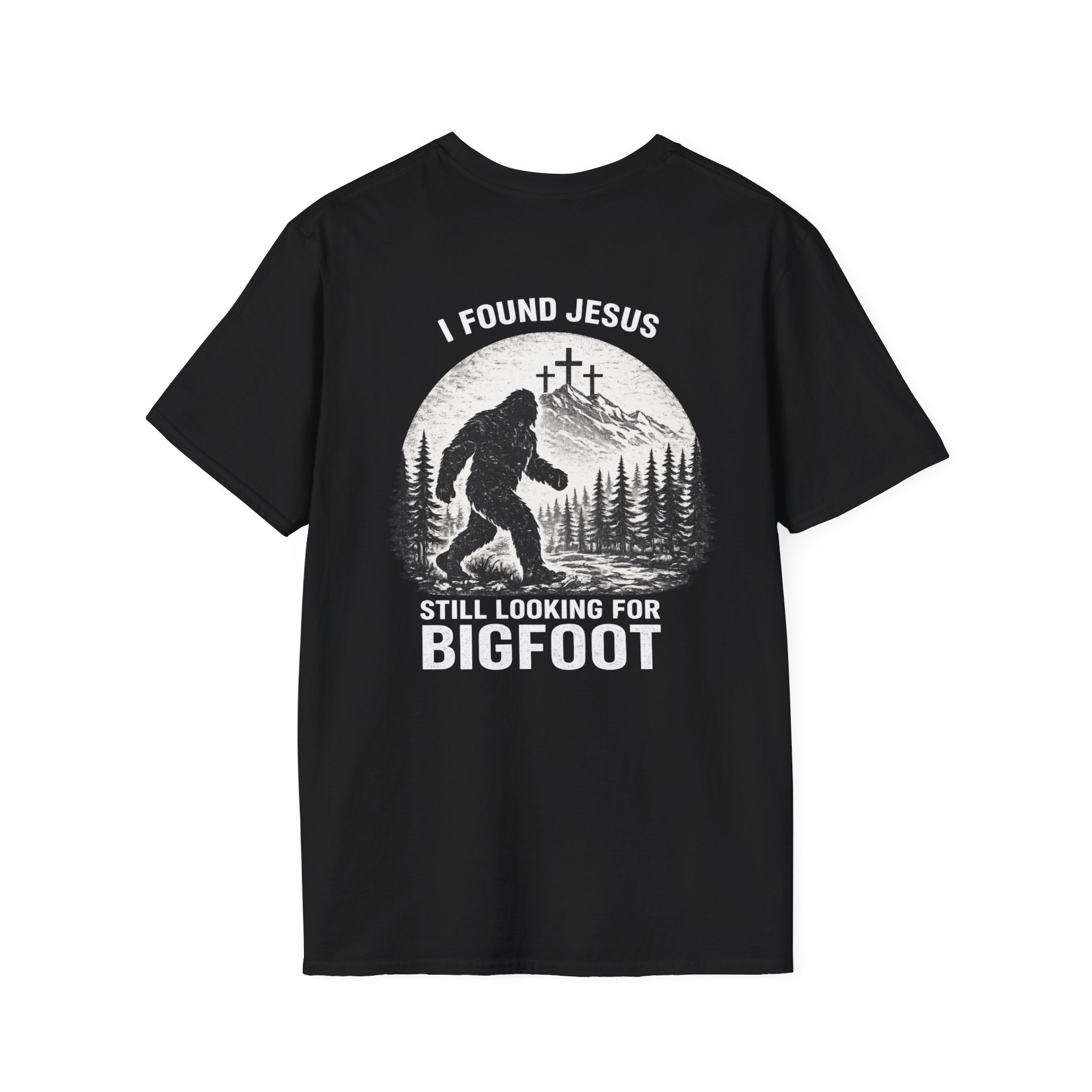 "Jesus and Bigfoot" (Design on Back/Logo on Front)