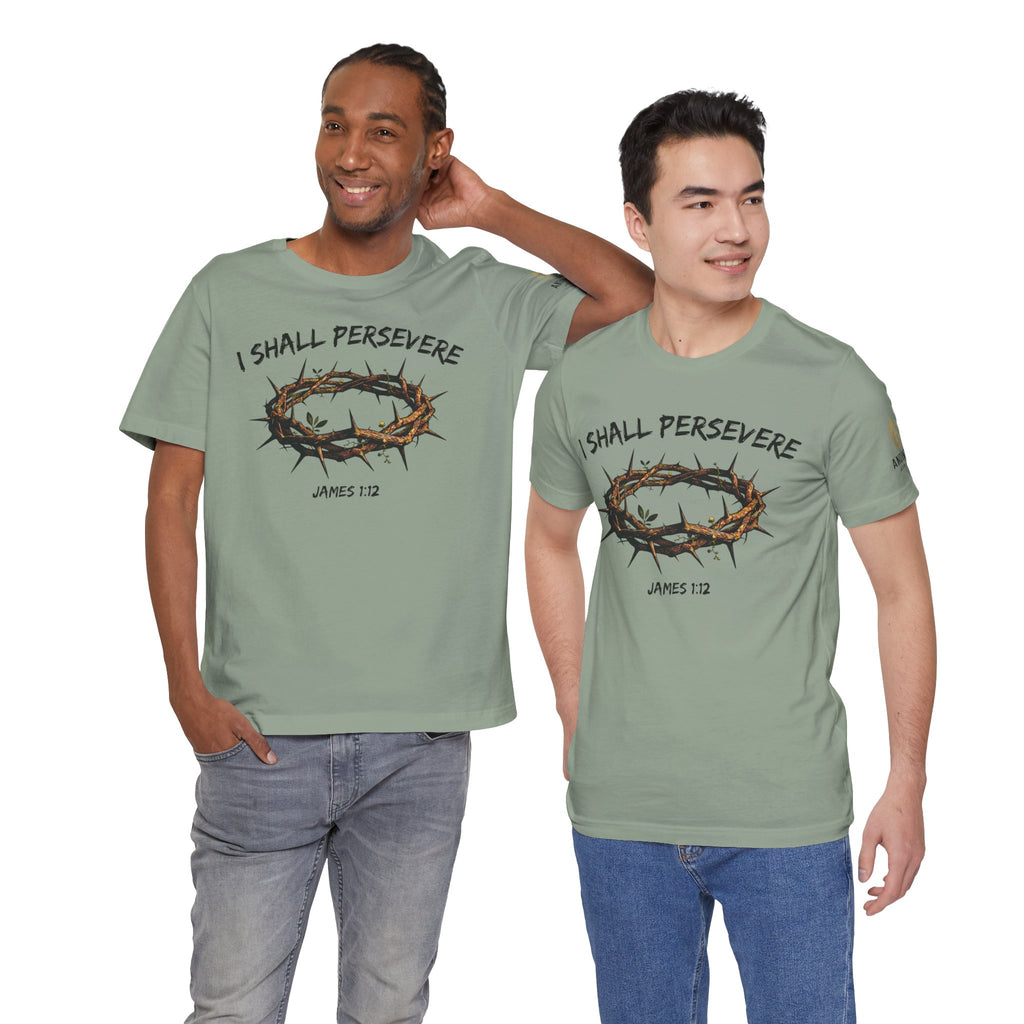 James 1:12 "Crown of Life" (Design on Front/Logo on Sleeve)