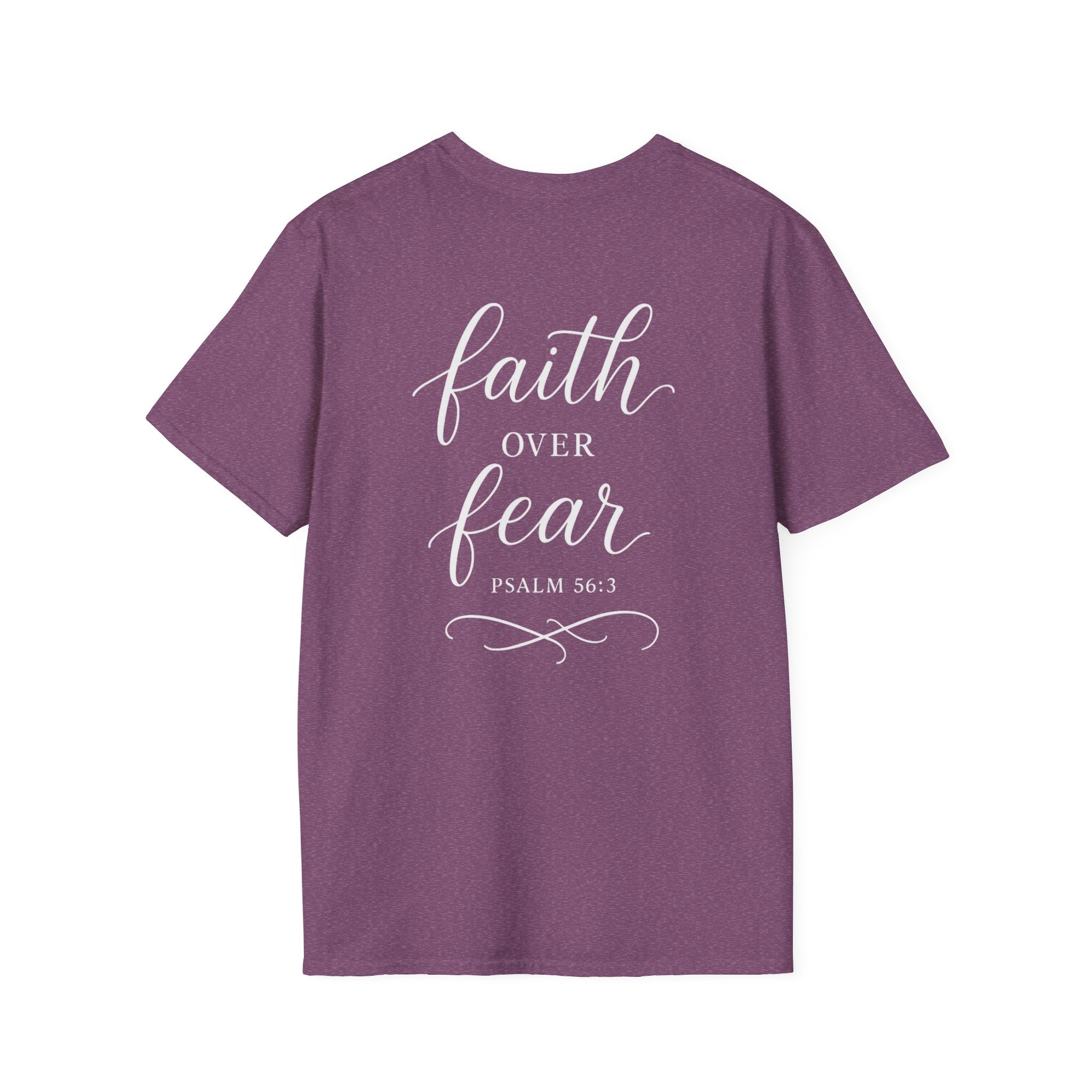 "Faith Over Fear" (Ladies) (Design on Back/Logo on Front)