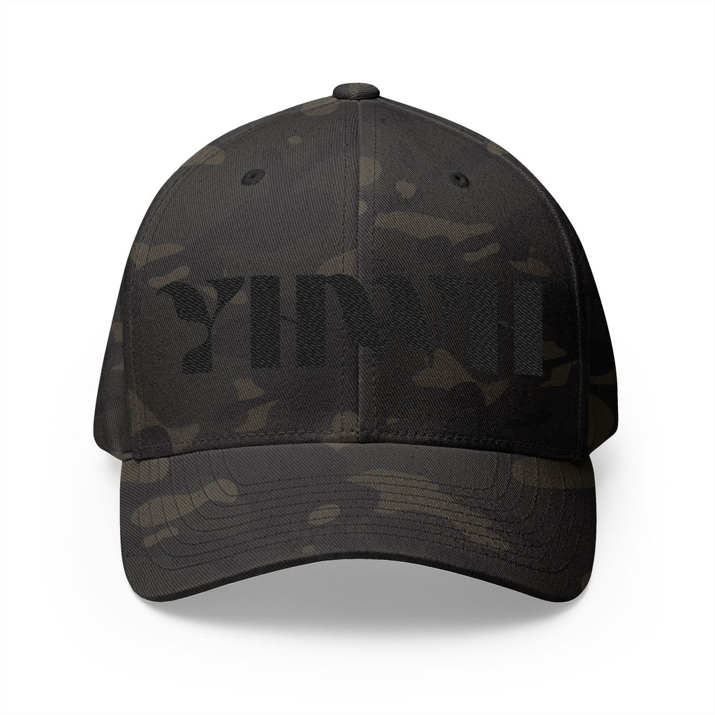 "YHWH" FlexFit Closed-Back (Black) (Embroidered Front/Back)