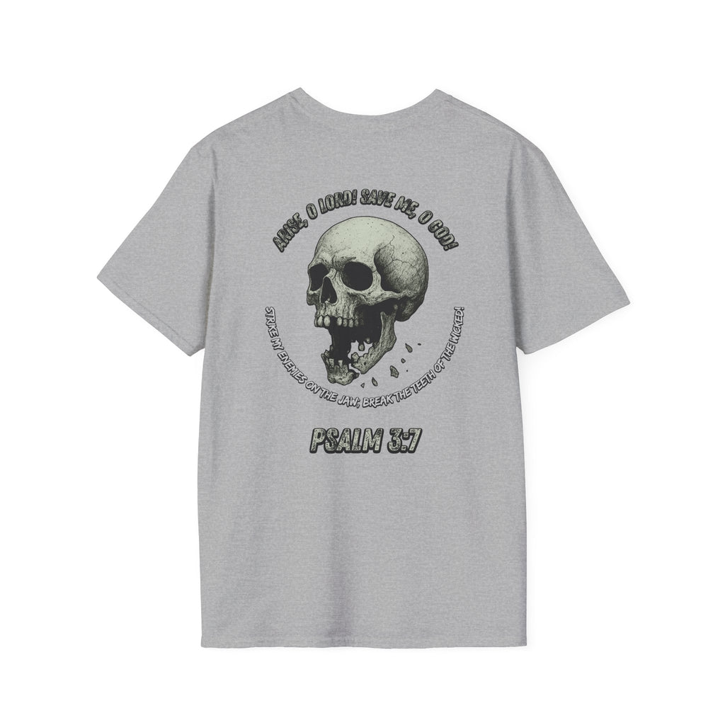 Psalm 3:7 - "Arise, O LORD!" (Monochrome) (Design on Back/Logo on Front)