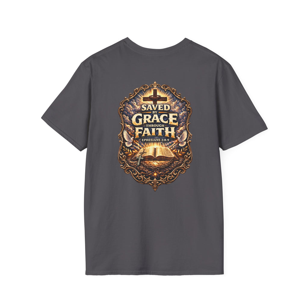 "Saved by Grace" (Alt Design) (Design on Back/Logo on Front)