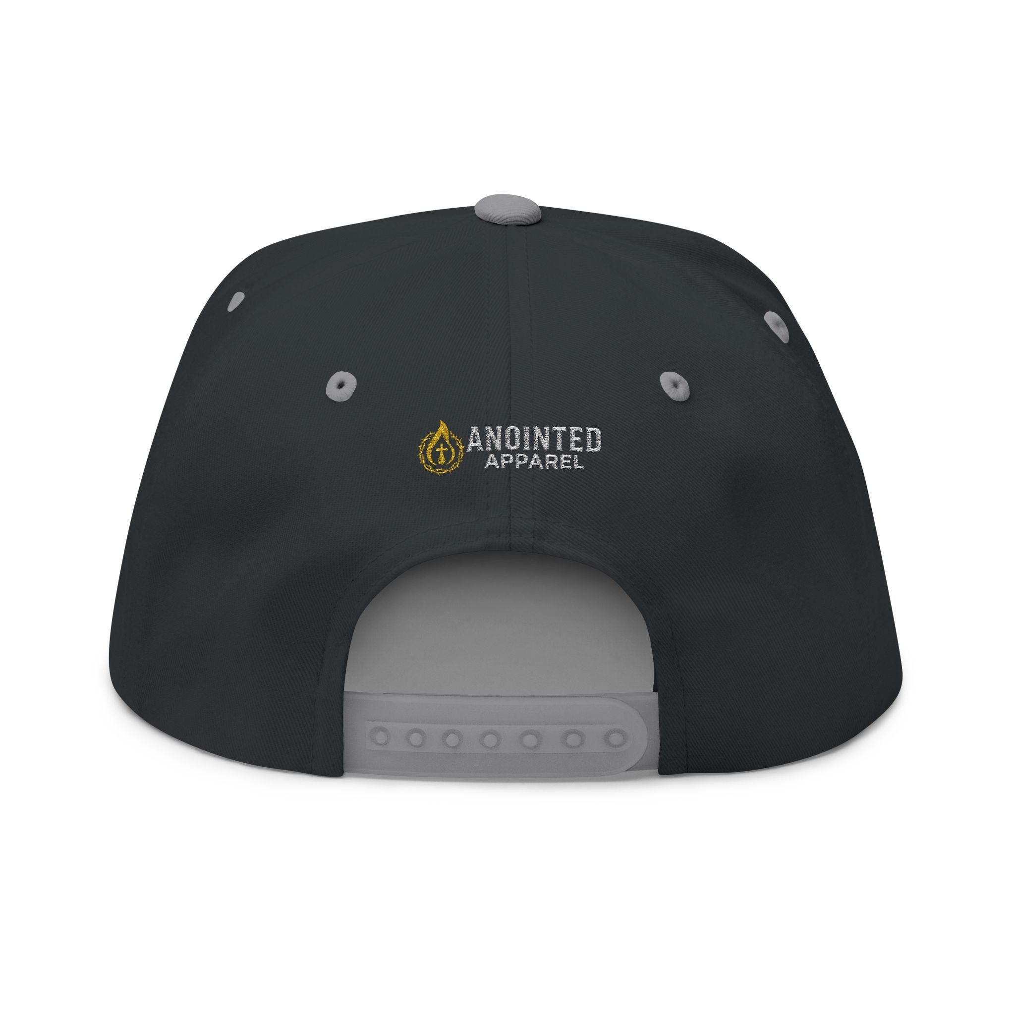 "YHWH" (White) Flat Bill Snapback (Embroidered Front/Back)