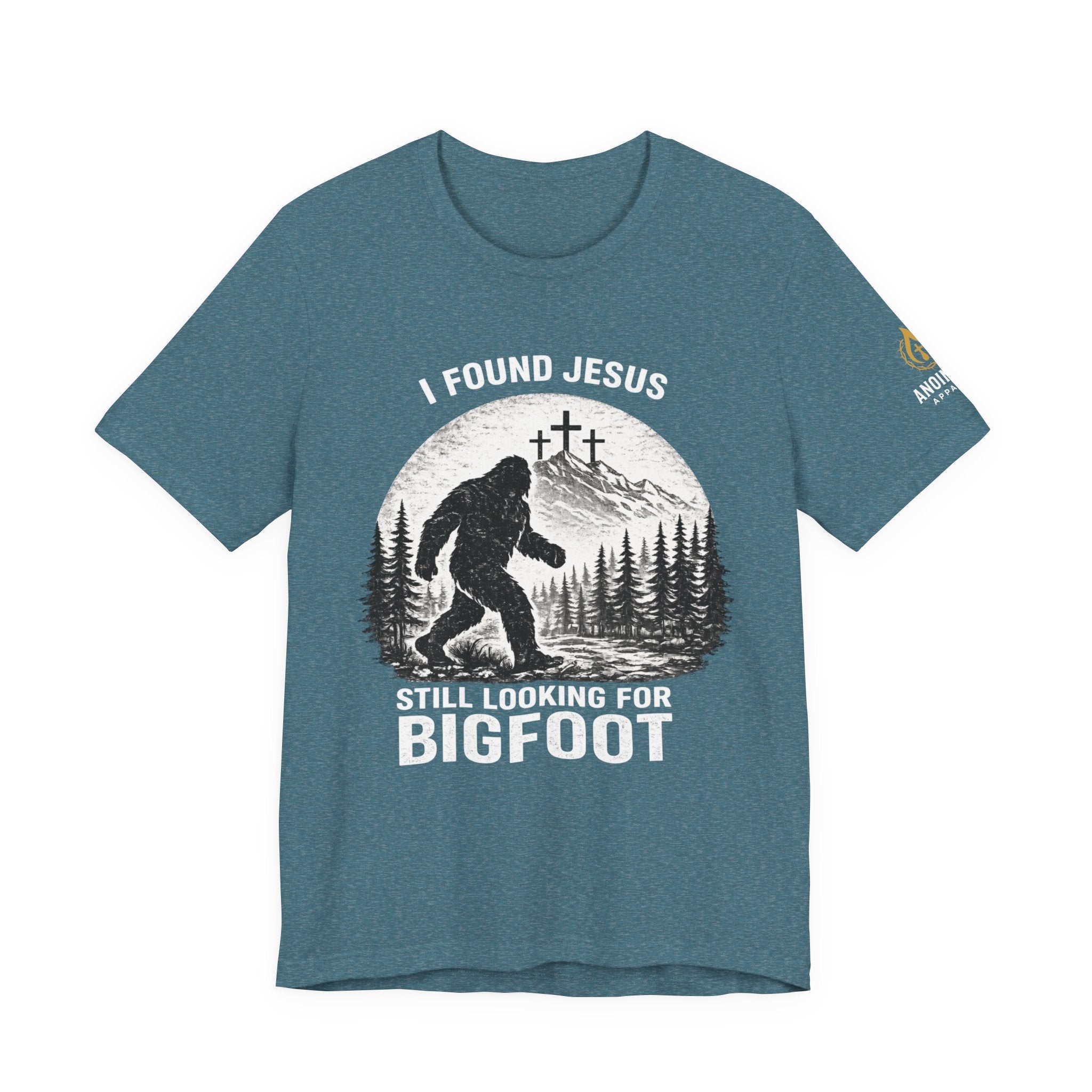 "Jesus and Bigfoot" (Design on Front/Logo on Sleeve)