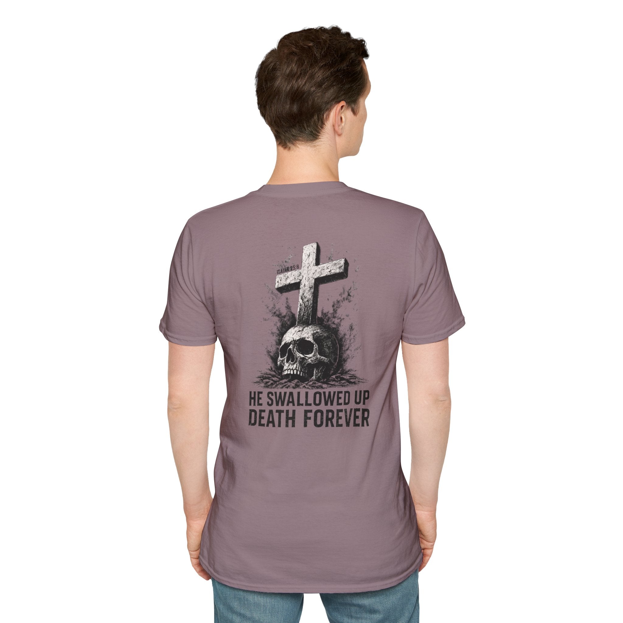 "Swallowed Death" (Dark) (Design on Back/Logo on Front)