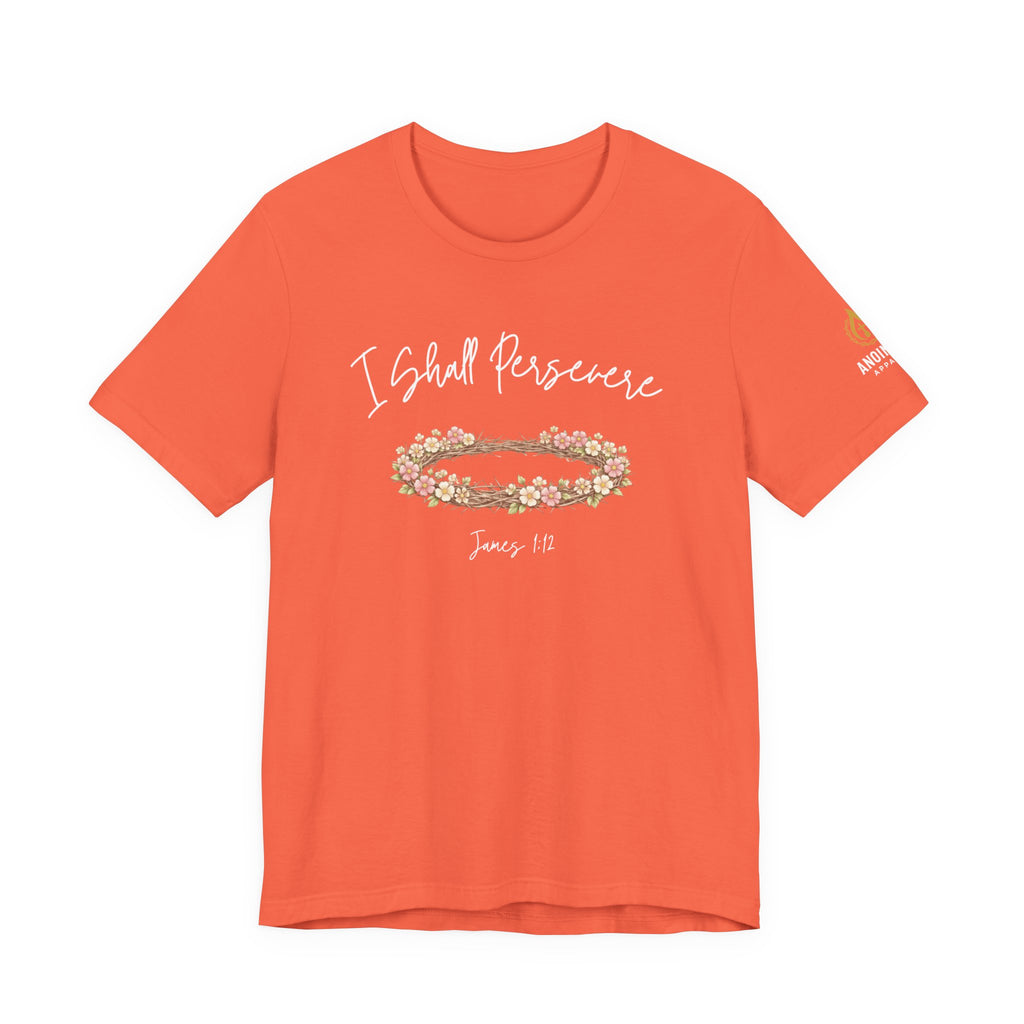 James 1:12 - "Crown of Life" (Ladies) (Design on Front/Logo on Sleeve)
