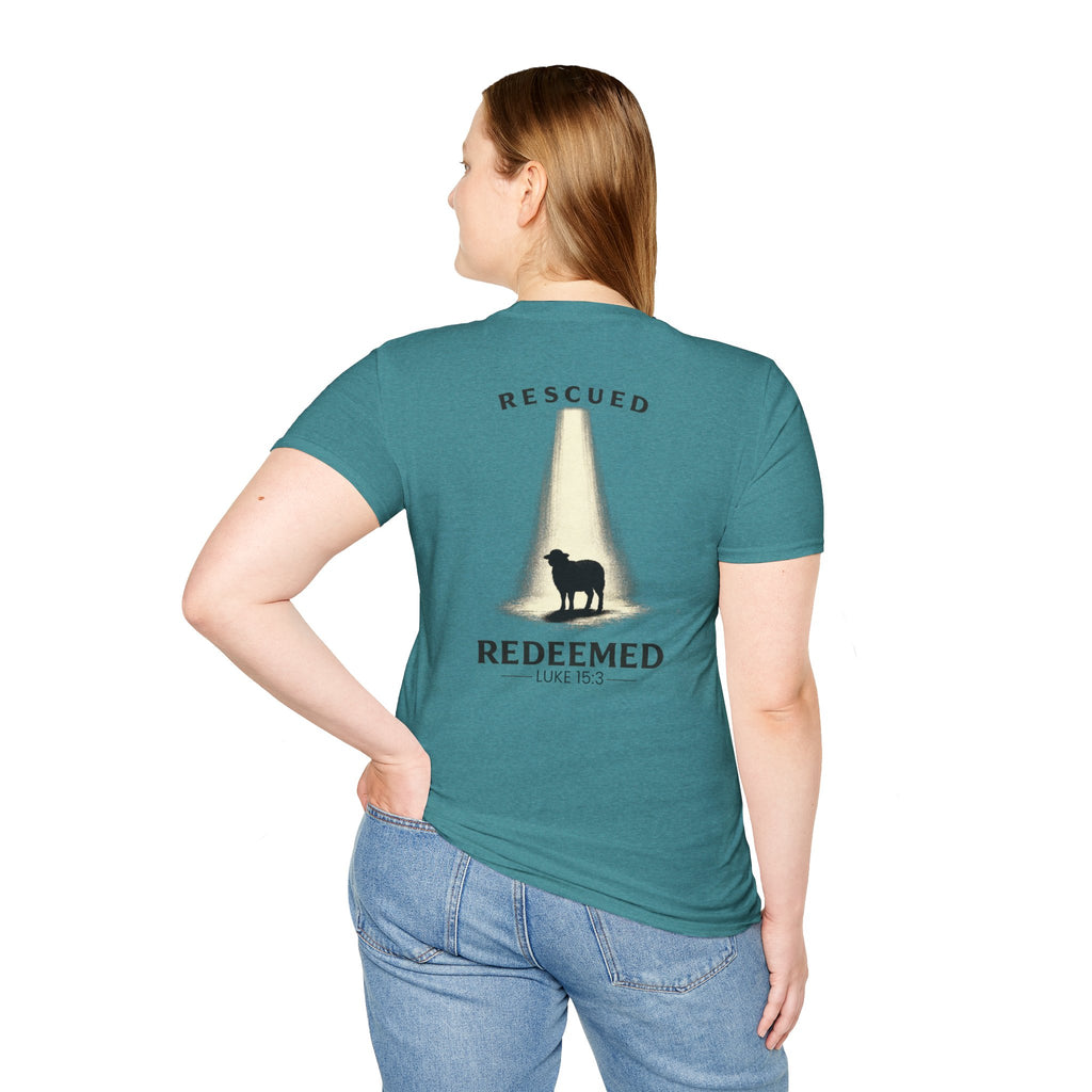 "Rescued and Redeemed" - Black Sheep Edition (Design on Back/Logo on Front)